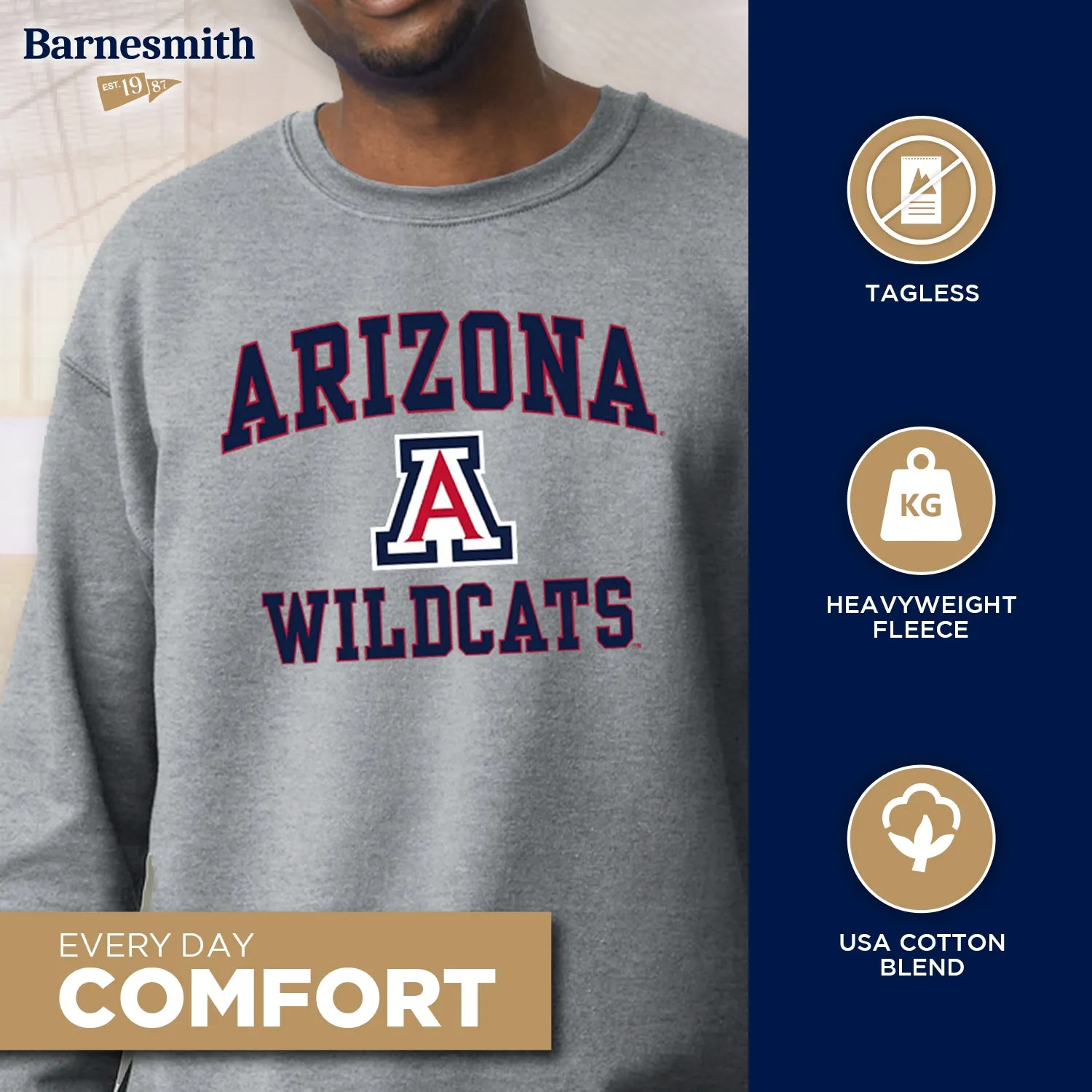 University of Arizona Spirit Sweatshirt (Charcoal Grey) sold by Barnesmith product image thumbnail 3