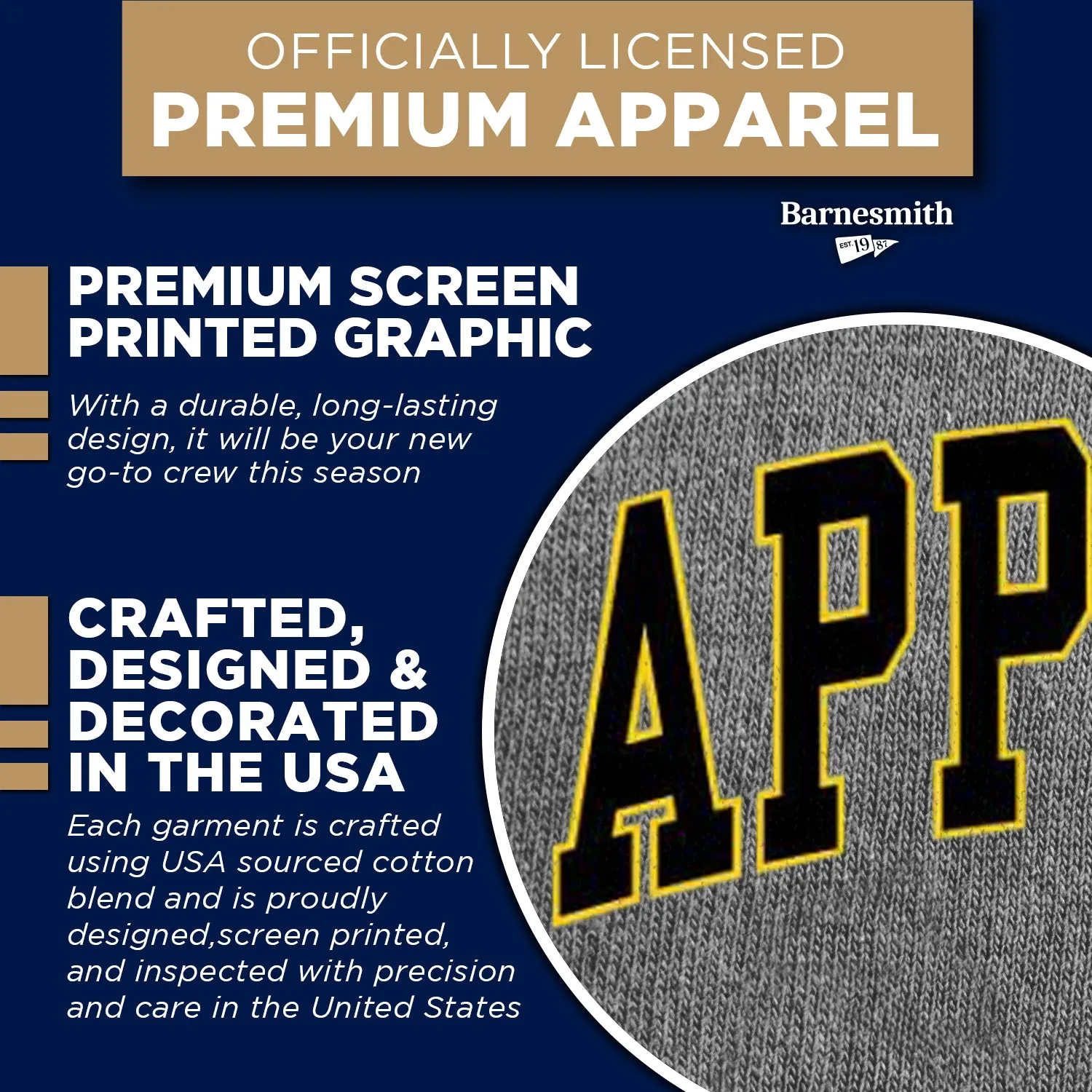 Appalachian State Spirit Sweatshirt (Charcoal Grey) sold by Barnesmith product image thumbnail 4
