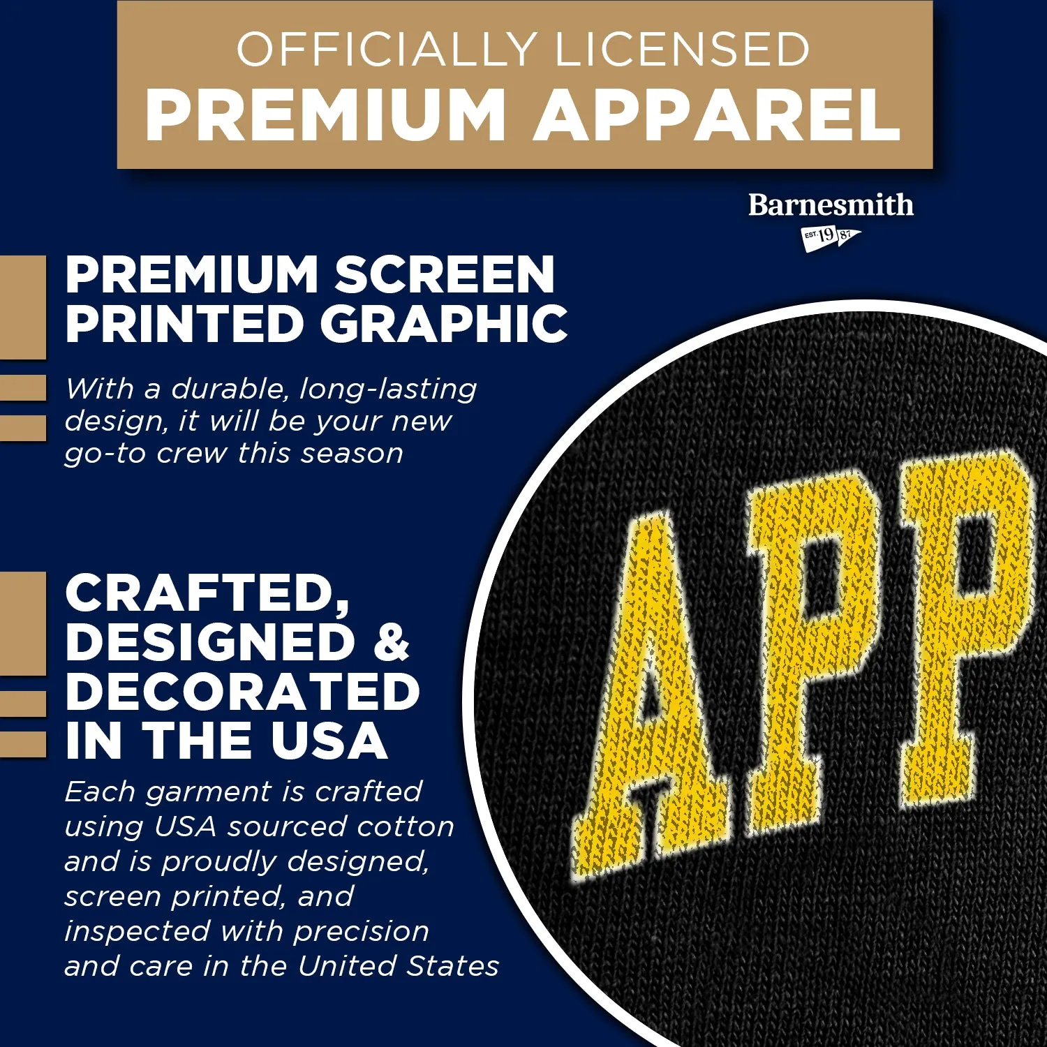 Appalachian State Spirit Sweatshirt (Black) sold by Barnesmith product image thumbnail 4