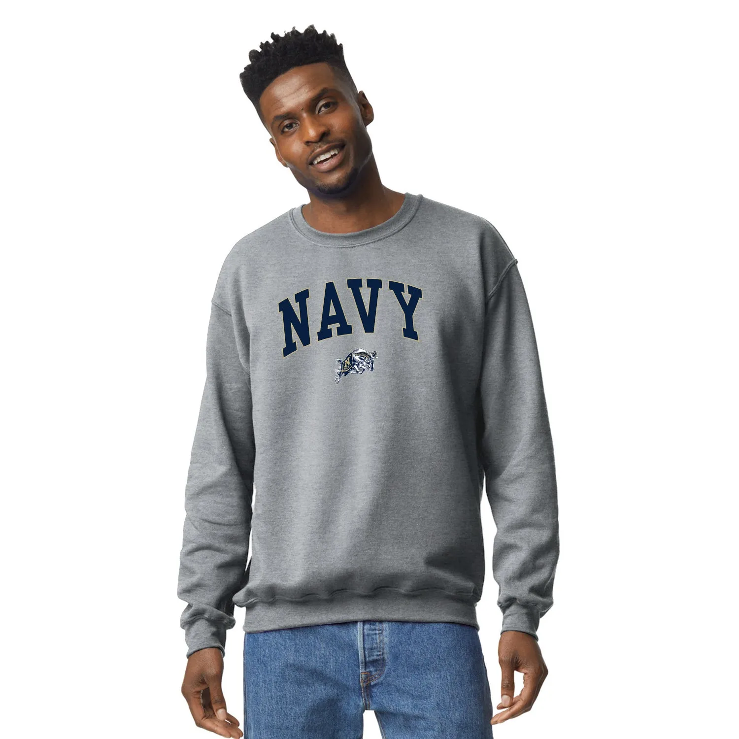 US Naval Academy (Navy) Spirit Sweatshirt (Charcoal Grey) sold by Barnesmith product image thumbnail 2