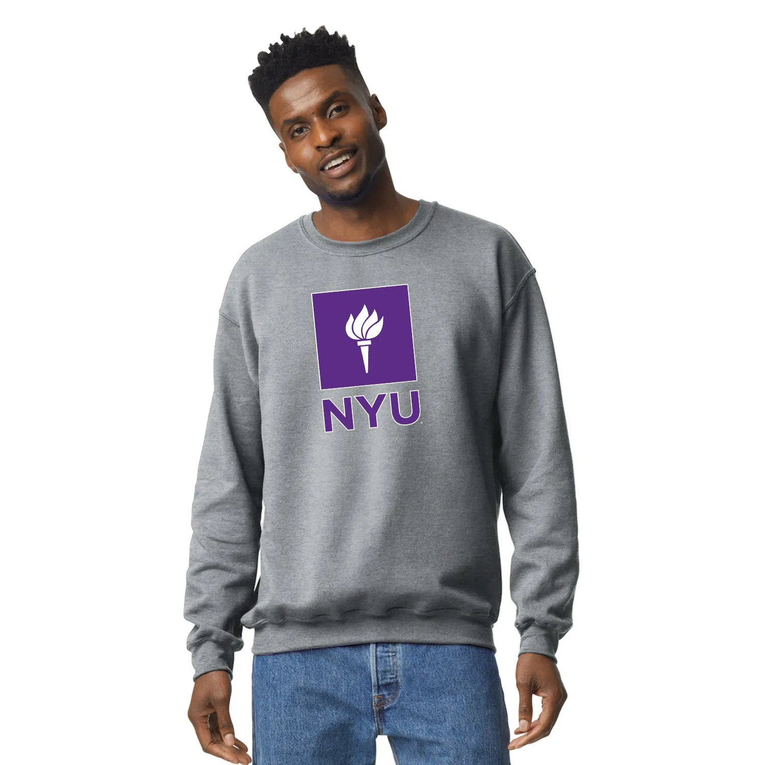 New York University Spirit Sweatshirt (Charcoal Grey) sold by Barnesmith product image thumbnail 2