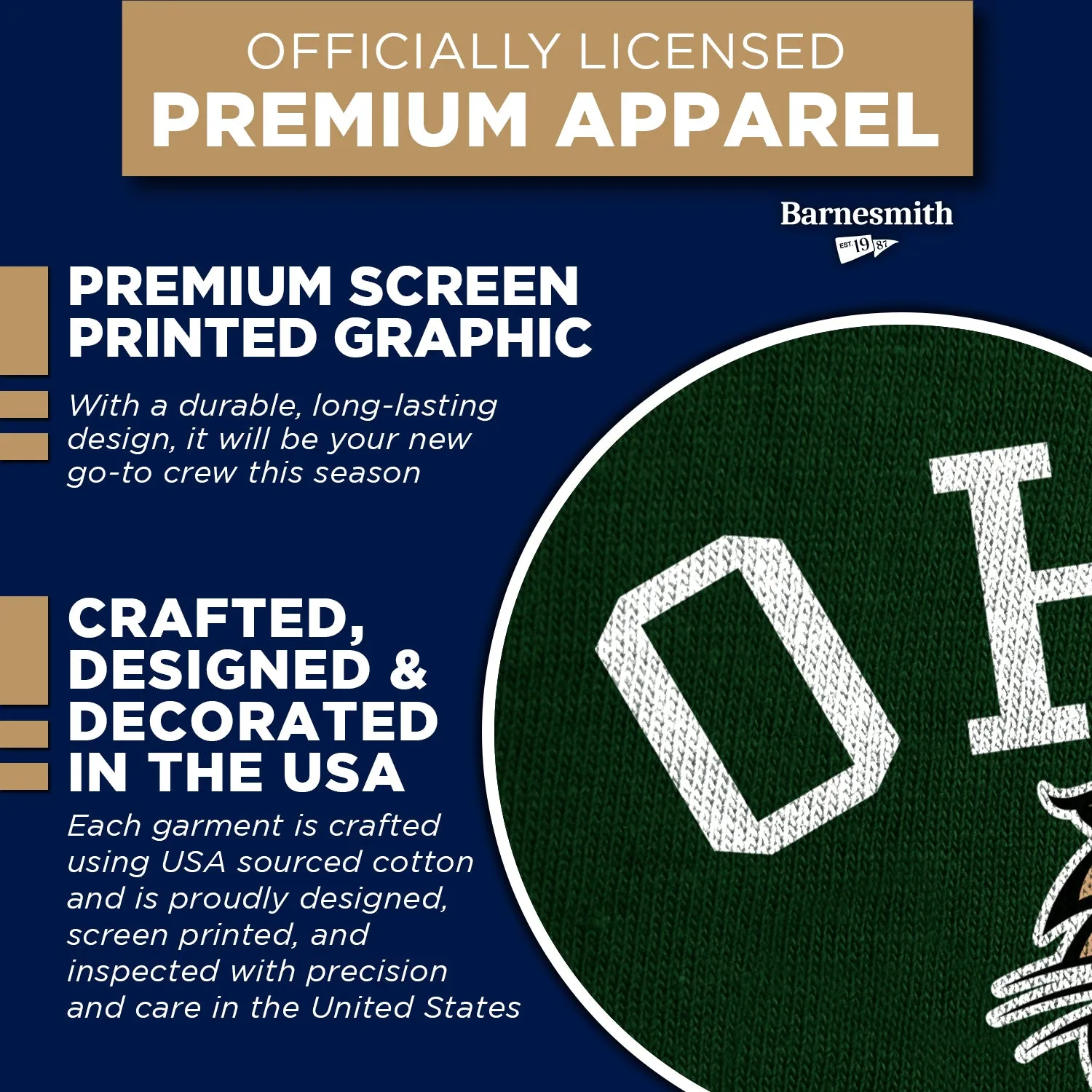 Ohio University Spirit Sweatshirt (Green) sold by Barnesmith product image thumbnail 4