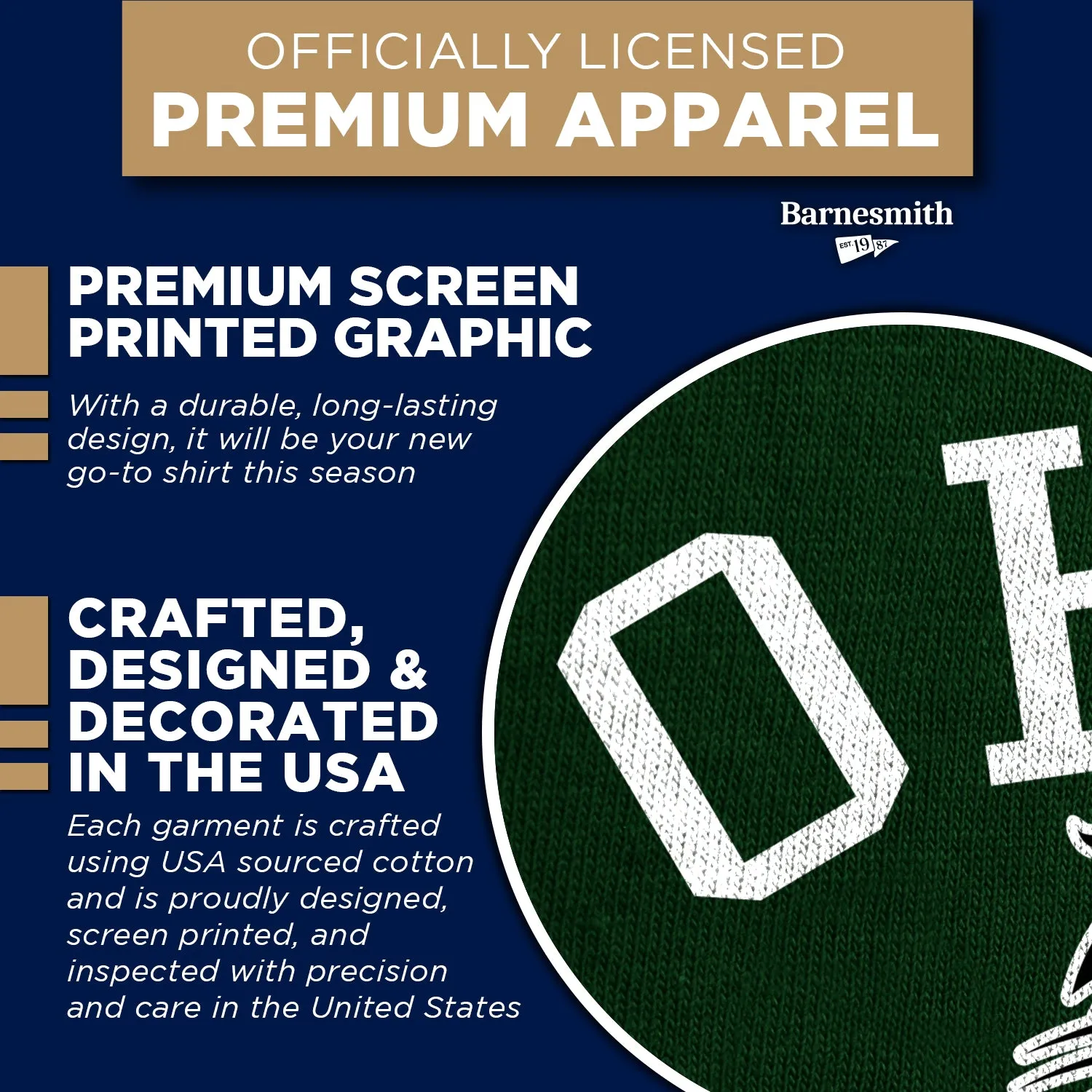 Ohio University Spirit T-Shirt (Green) sold by Barnesmith product image thumbnail 4