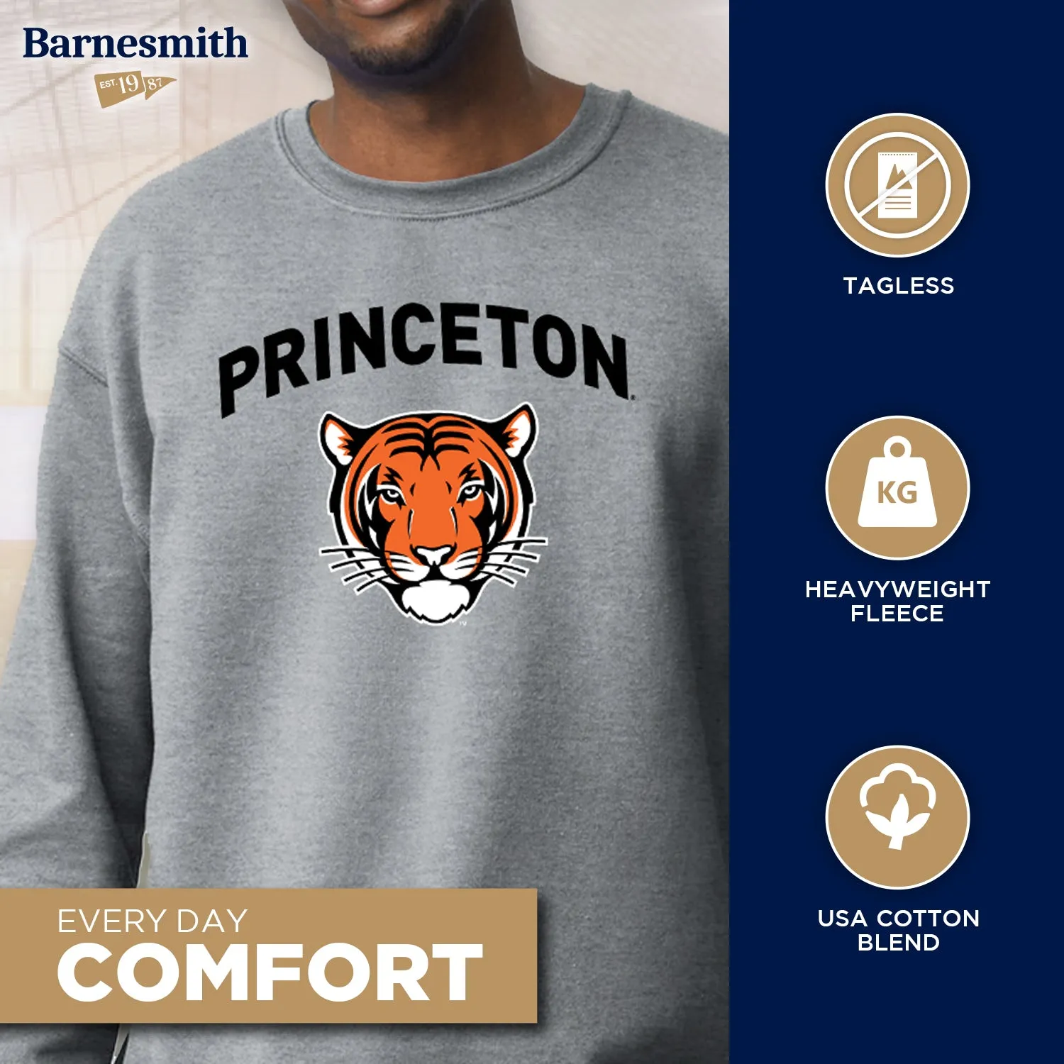 Princeton University Spirit Sweatshirt (Charcoal Grey) sold by Barnesmith product image thumbnail 3