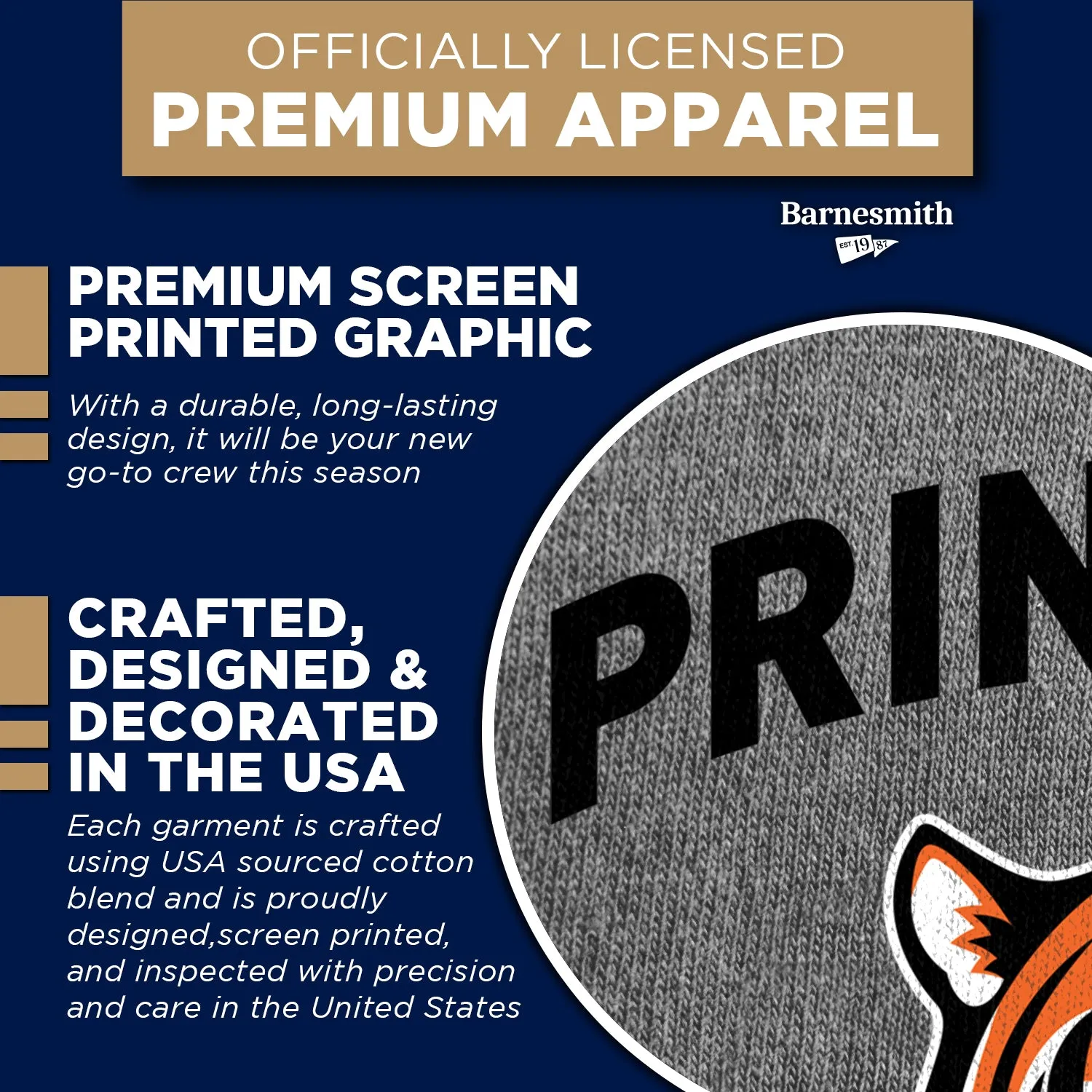 Princeton University Spirit Sweatshirt (Charcoal Grey) sold by Barnesmith product image thumbnail 4