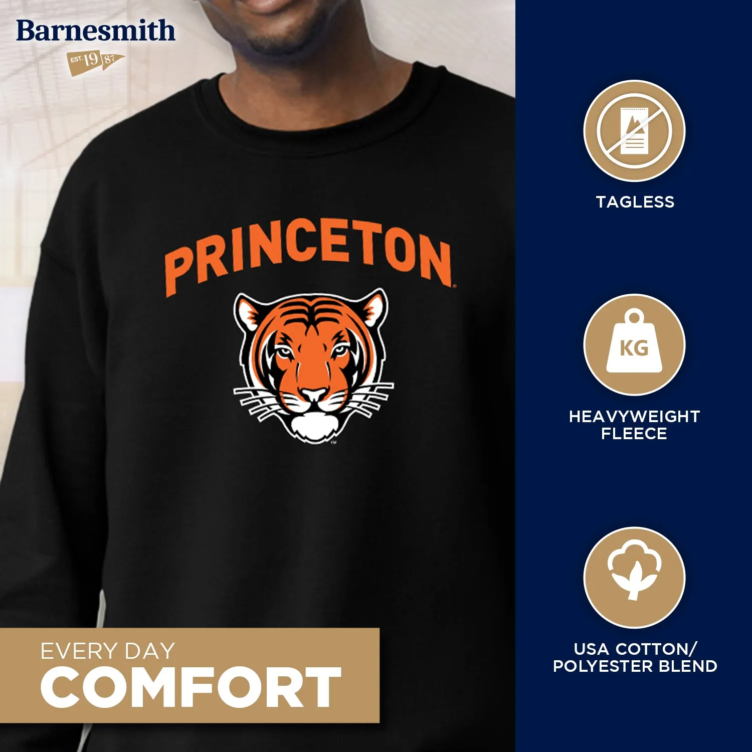 Princeton University Spirit Sweatshirt (Black) sold by Barnesmith product image thumbnail 3