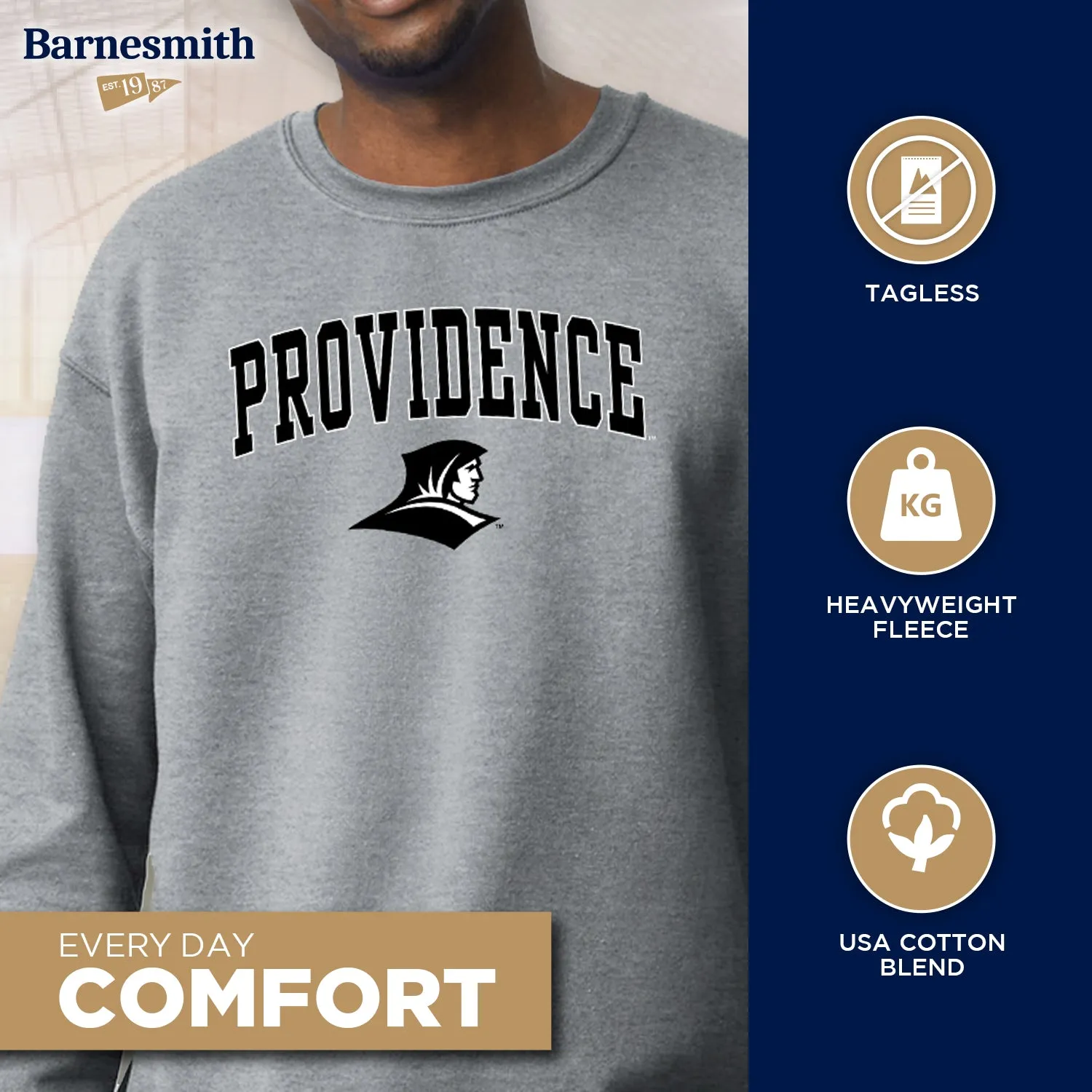 Providence College Spirit Sweatshirt (Charcoal Grey) sold by Barnesmith product image thumbnail 3