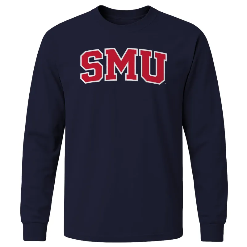 Southern Methodist University SMU Classic Long Sleeve T-Shirt (Navy) sold by Barnesmith