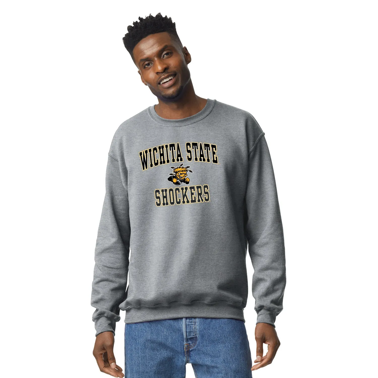 Wichita State University Spirit Sweatshirt (Charcoal Grey) sold by Barnesmith product image thumbnail 2