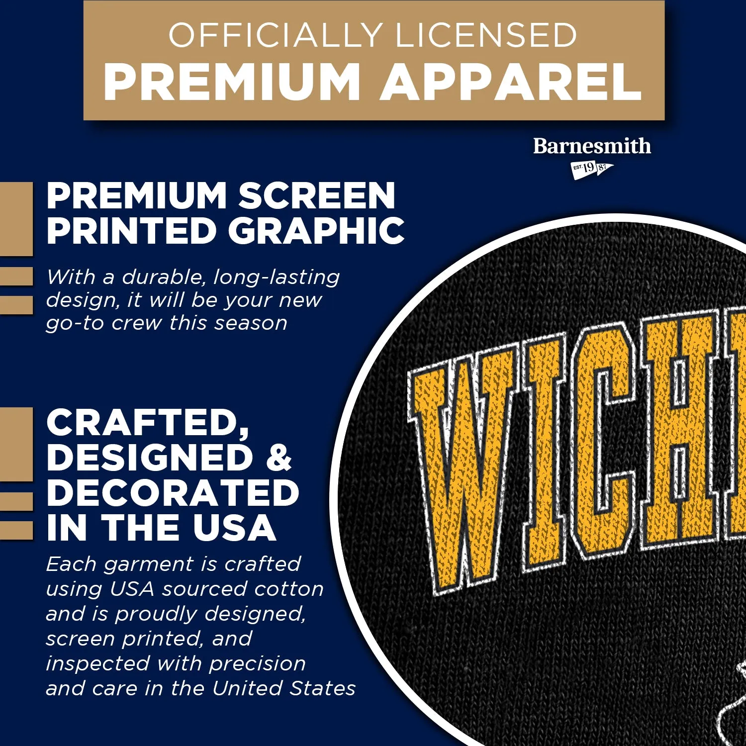 Wichita State University Spirit Sweatshirt (Black) sold by Barnesmith product image thumbnail 4