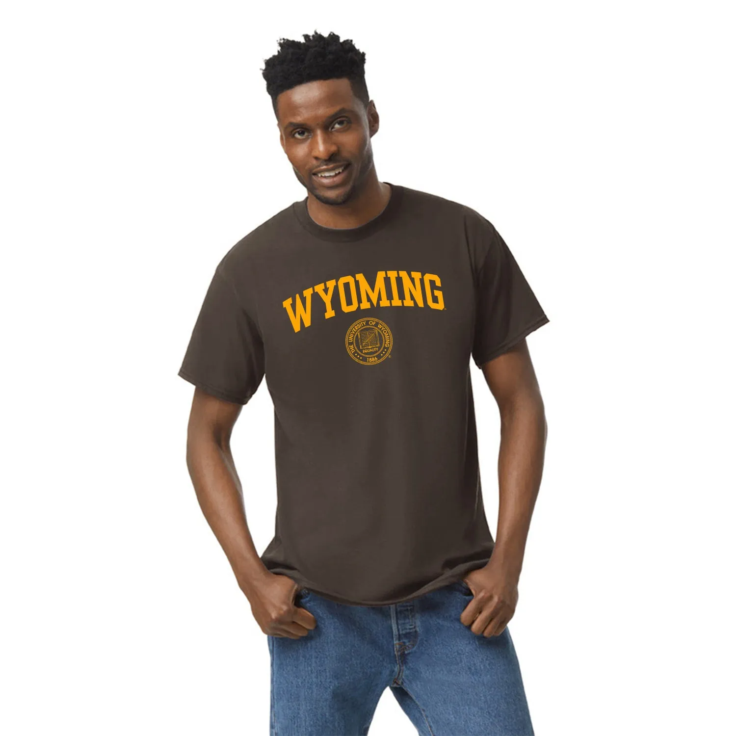 University of Wyoming Heritage T-shirt (Brown) sold by Barnesmith product image thumbnail 2