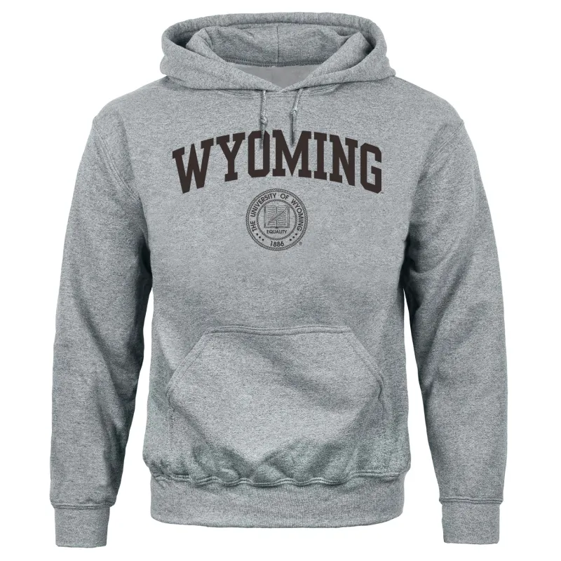 University of Wyoming Heritage Hooded Sweatshirt (Charcoal Grey) sold by Barnesmith