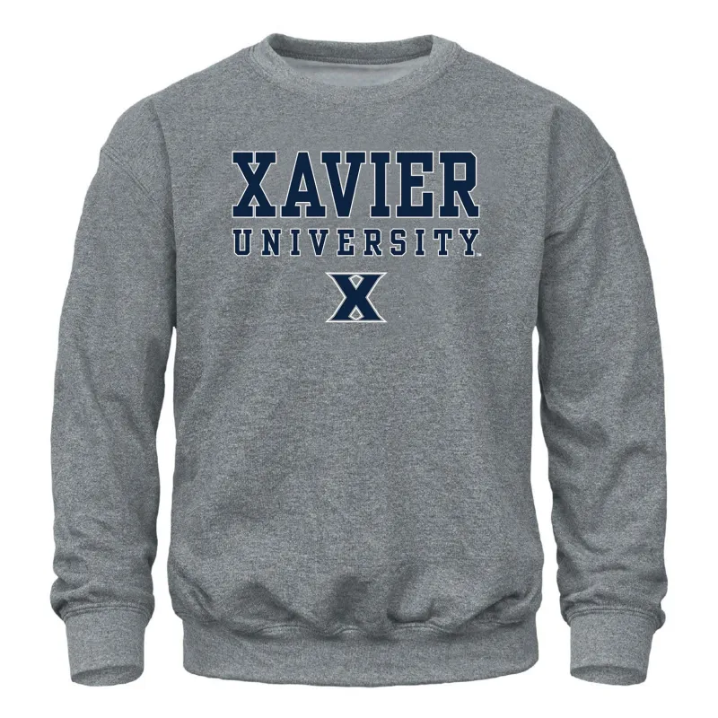 Xavier University Spirit Sweatshirt (Charcoal Grey) sold by Barnesmith