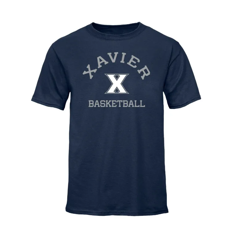 Xavier University Basketball T-Shirt (Navy) made by Barnesmith