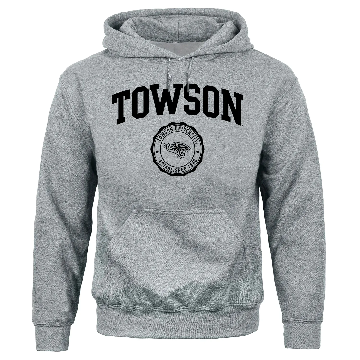 Towson University Heritage Hooded Sweatshirt (Charcoal Grey) sold by Barnesmith