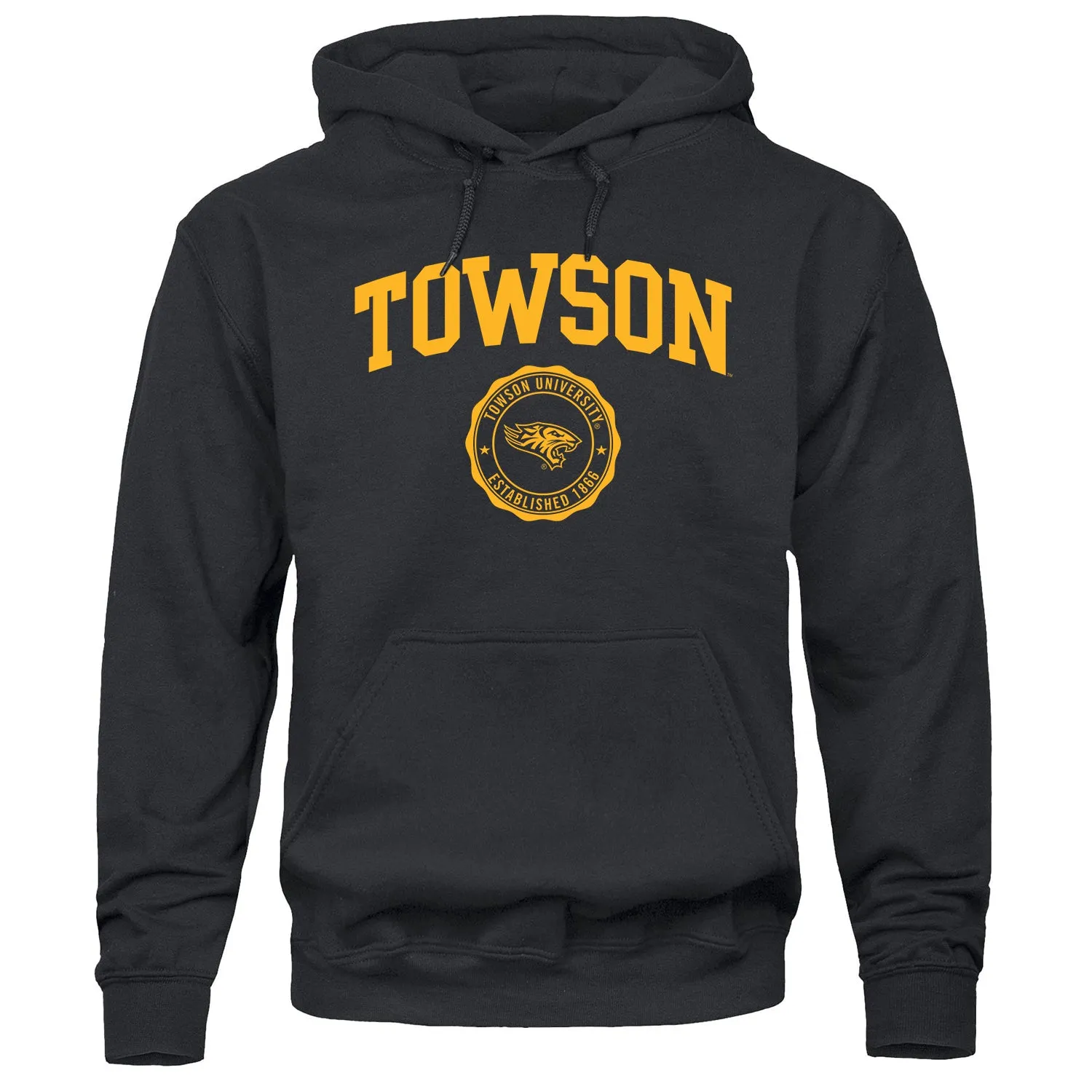 Towson University Heritage Hooded Sweatshirt (Black) sold by Barnesmith