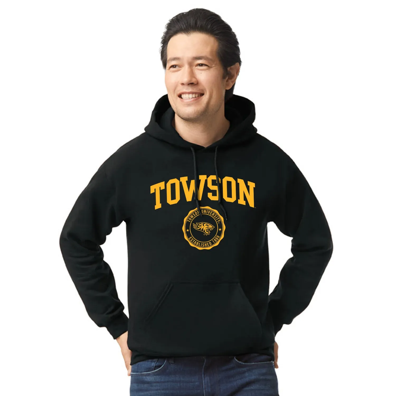 Towson University Heritage Hooded Sweatshirt (Black) sold by Barnesmith product image thumbnail 2