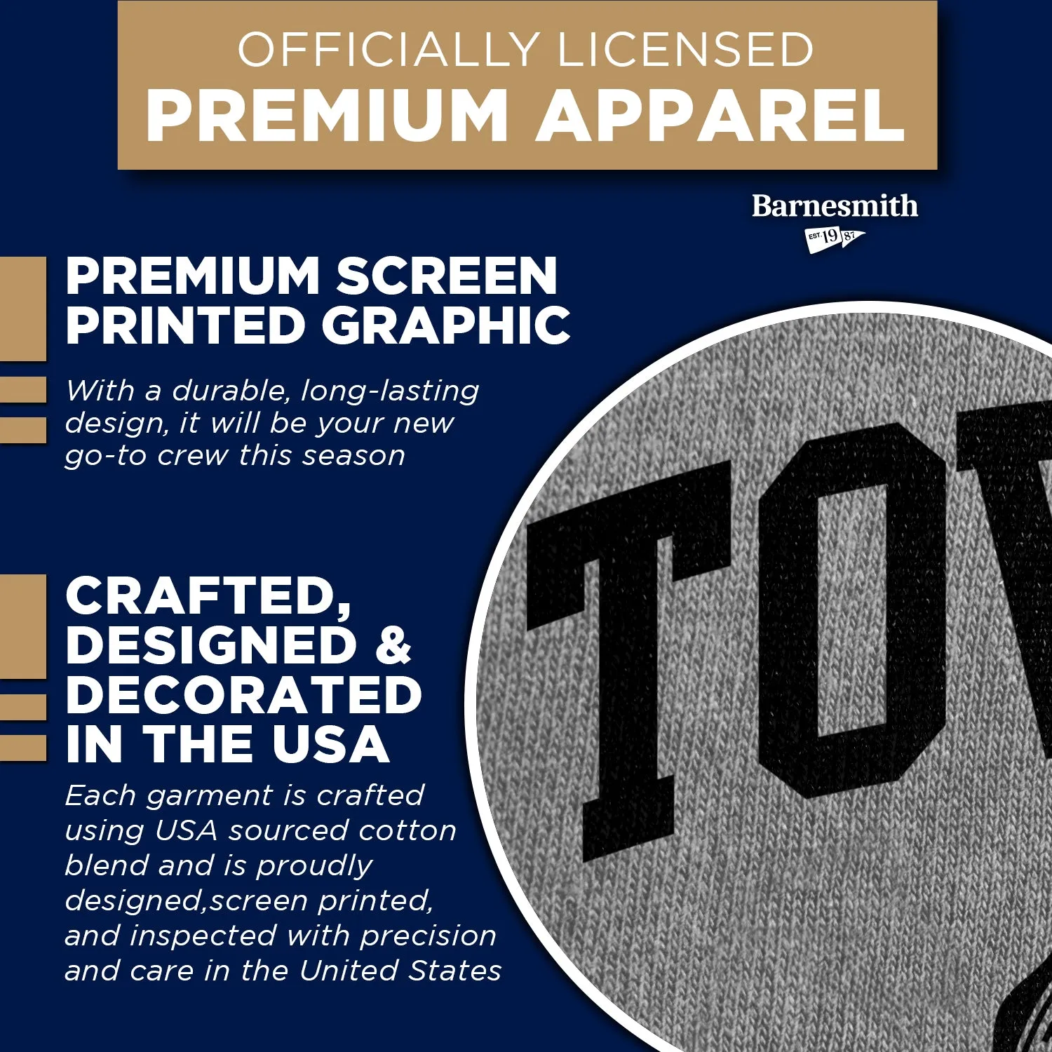 Towson University Heritage Sweatshirt (Charcoal Grey) sold by Barnesmith product image thumbnail 4