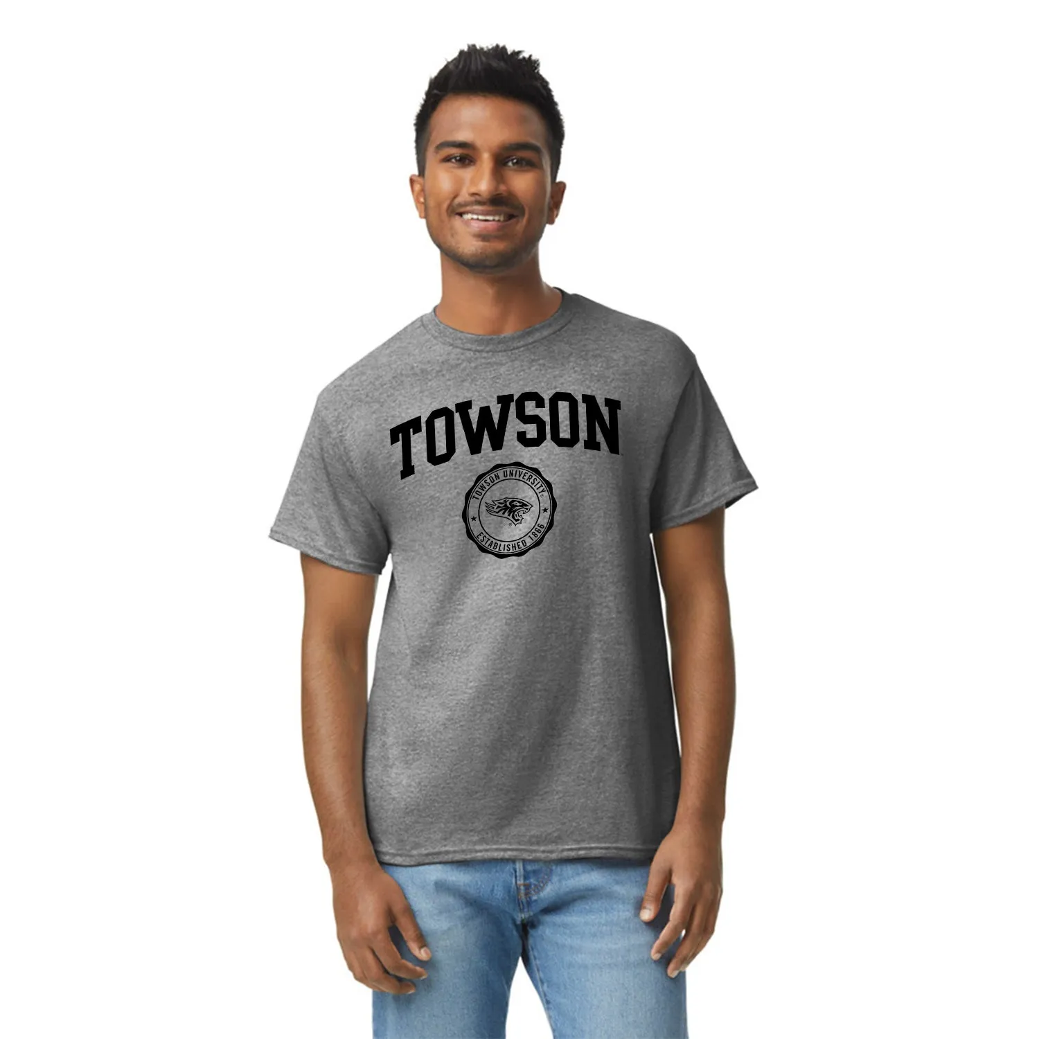 Towson University Heritage T-Shirt (Charcoal Grey) sold by Barnesmith product image thumbnail 2