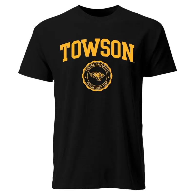Towson University Heritage T-Shirt (Black) sold by Barnesmith