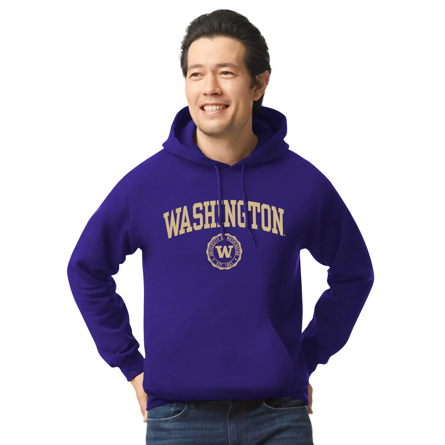 University of Washington Heritage Hooded Sweatshirt (Purple) sold by Barnesmith product image thumbnail 2