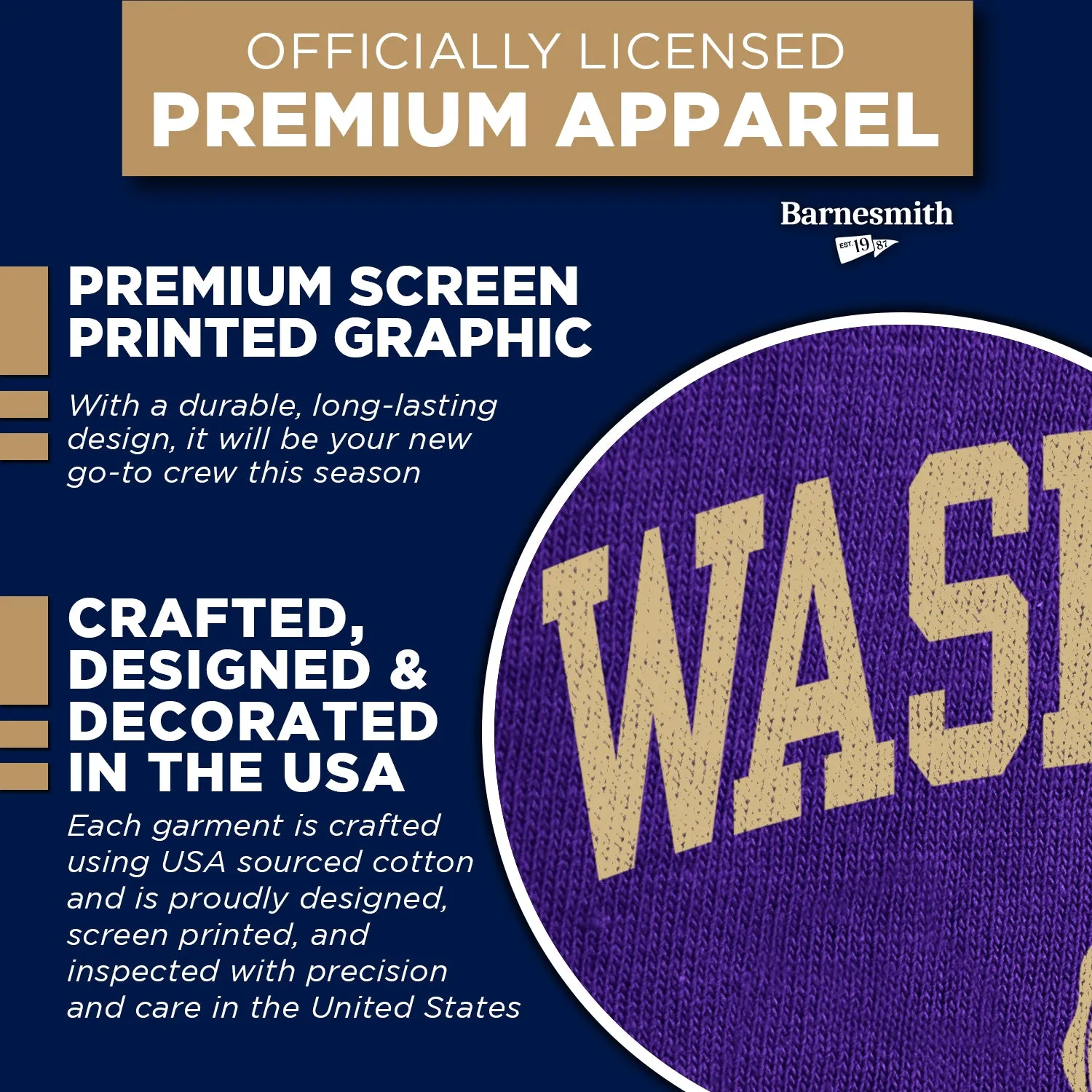 University of Washington Heritage Sweatshirt (Purple) sold by Barnesmith product image thumbnail 4