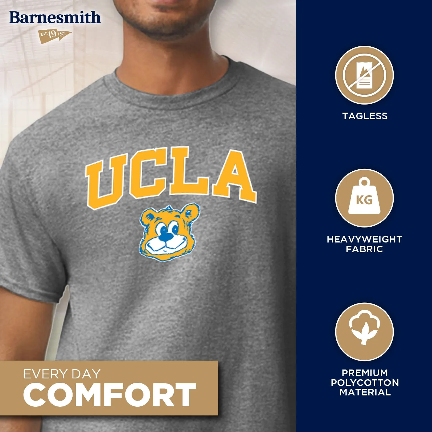 University of California, Los Angeles Spirit T-Shirt (Charcoal Grey) sold by Barnesmith product image thumbnail 3