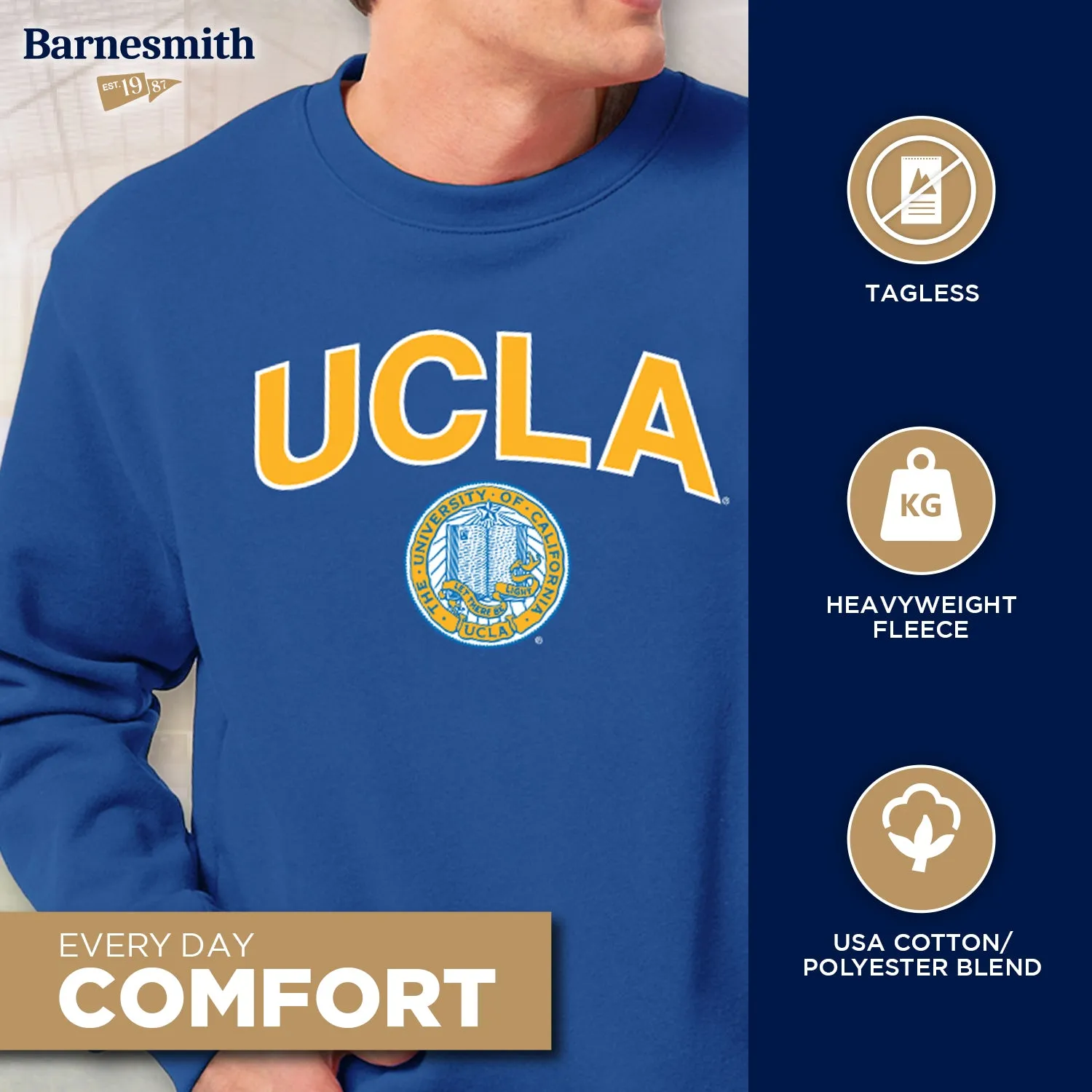 University of California, Los Angeles Heritage Sweatshirt (Royal Blue) sold by Barnesmith product image thumbnail 3
