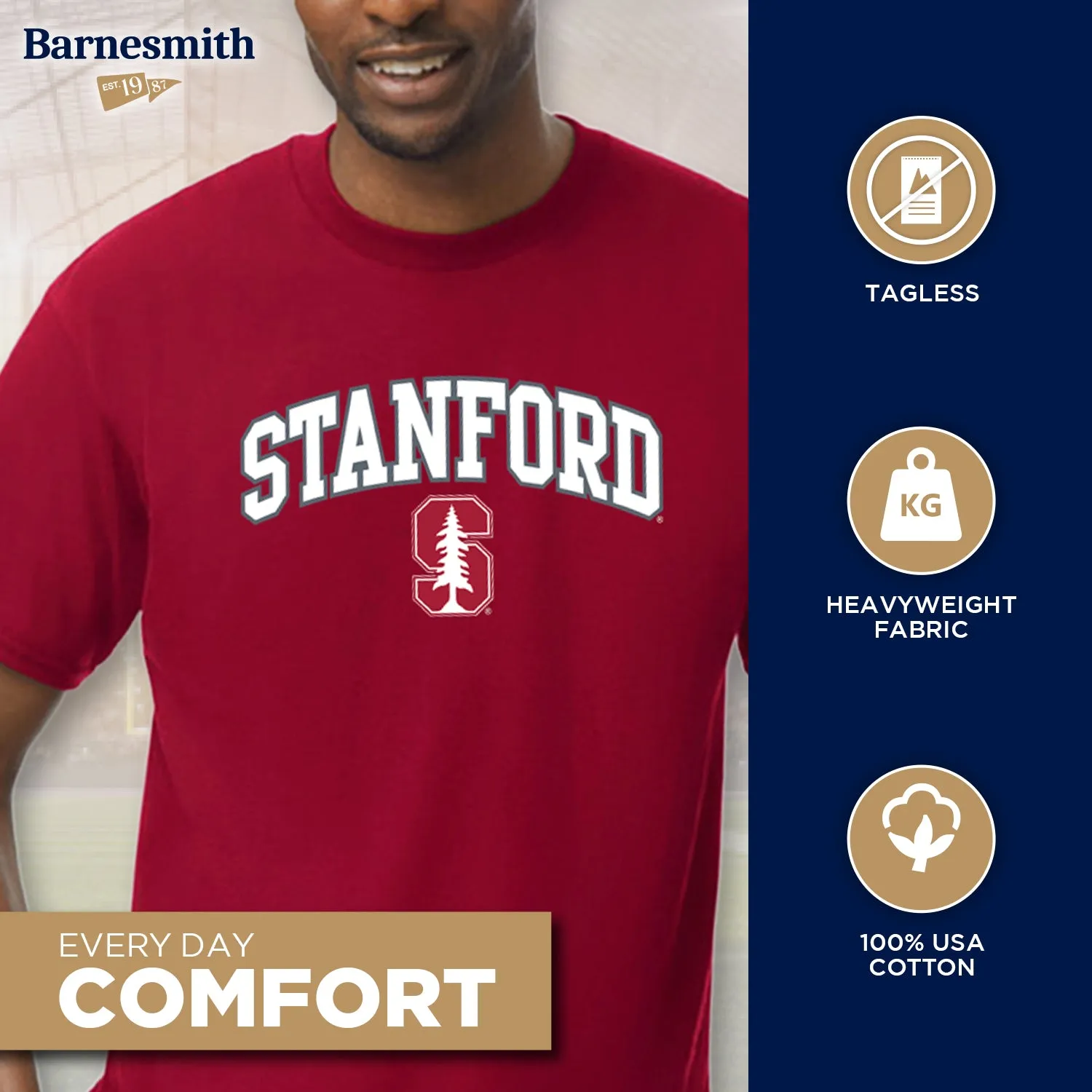 Stanford University Spirit T-Shirt (Cardinal) sold by Barnesmith product image thumbnail 3