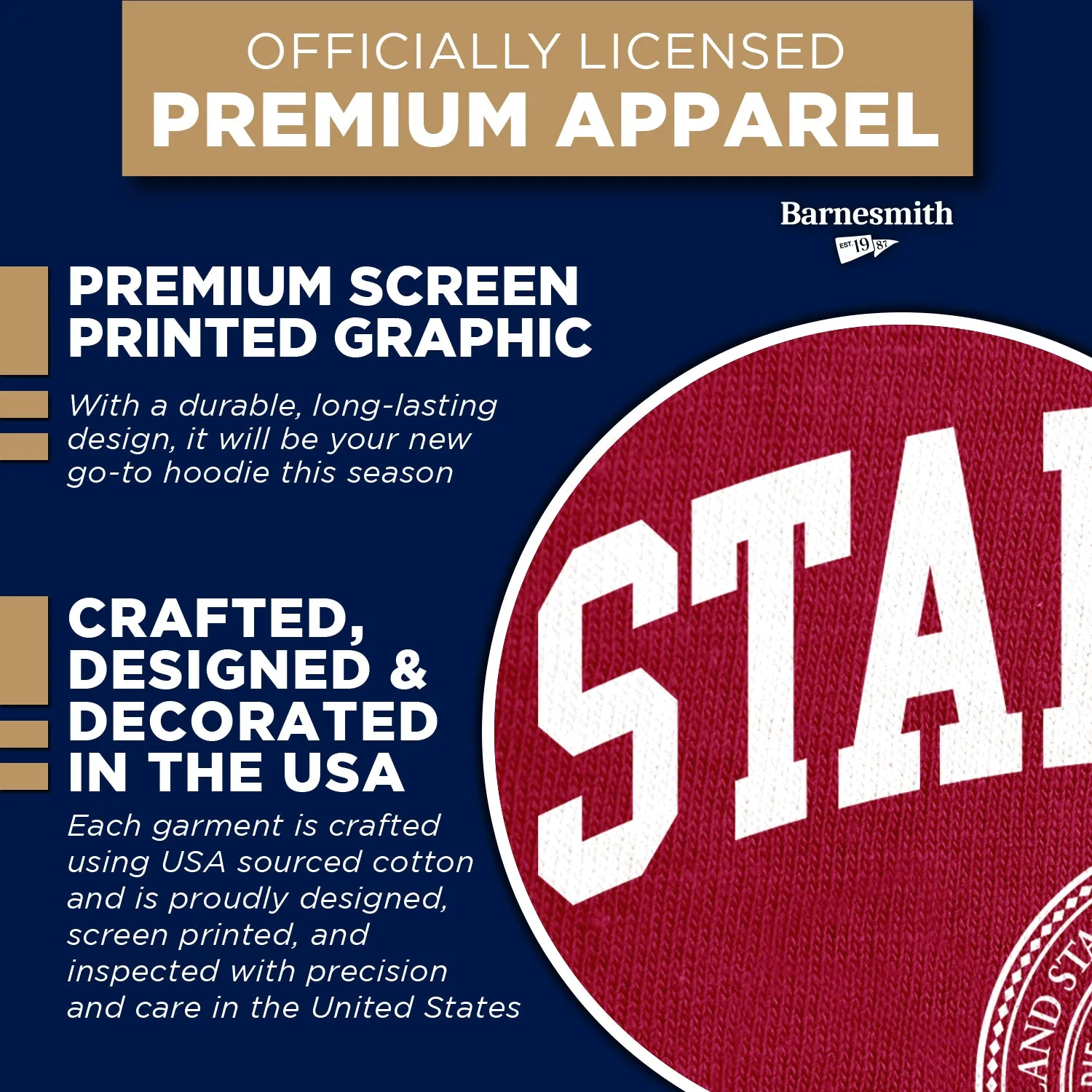 Stanford University Heritage Hooded Sweatshirt (Cardinal) sold by Barnesmith product image thumbnail 4