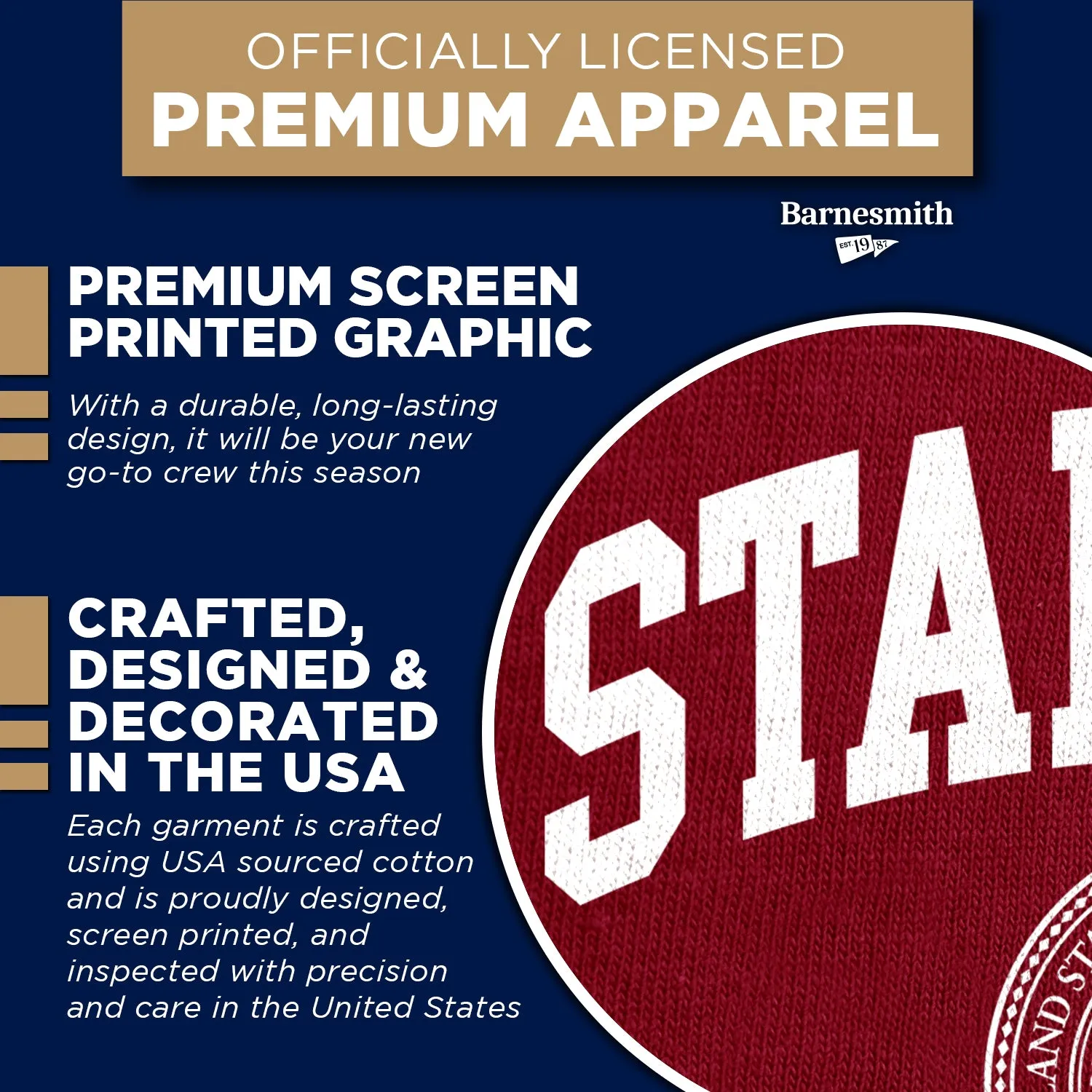 Stanford University Heritage Sweatshirt (Cardinal) sold by Barnesmith product image thumbnail 4