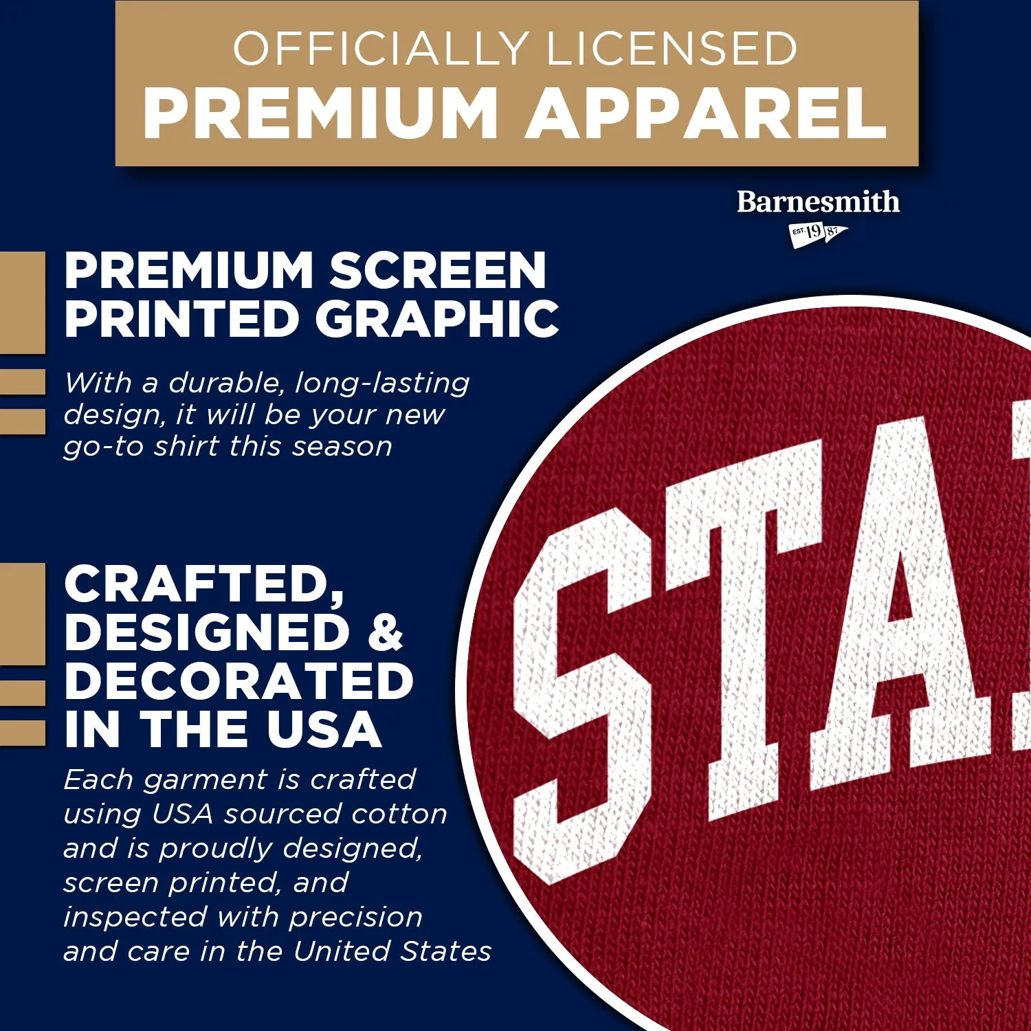 Stanford University Classic T-Shirt (Cardinal) sold by Barnesmith product image thumbnail 4