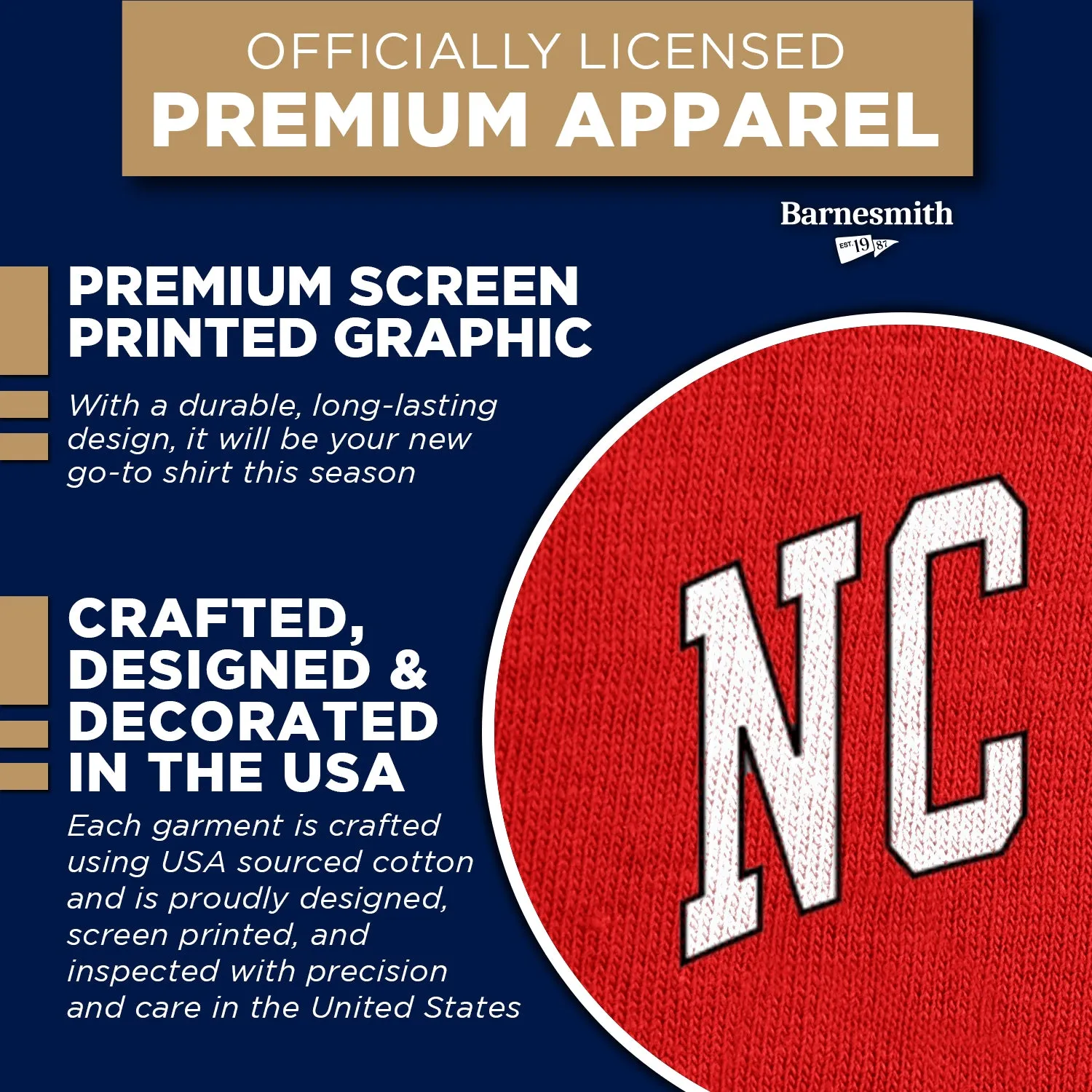 North Carolina State University Spirit T-Shirt (Red) sold by Barnesmith product image thumbnail 4
