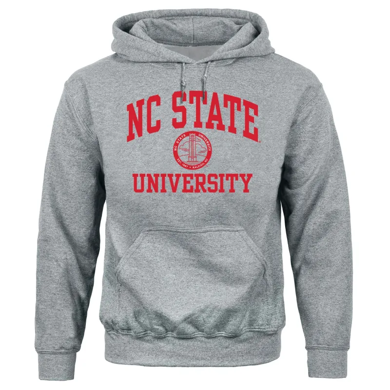 North Carolina State University Heritage Hooded Sweatshirt (Charcoal Grey) sold by Barnesmith