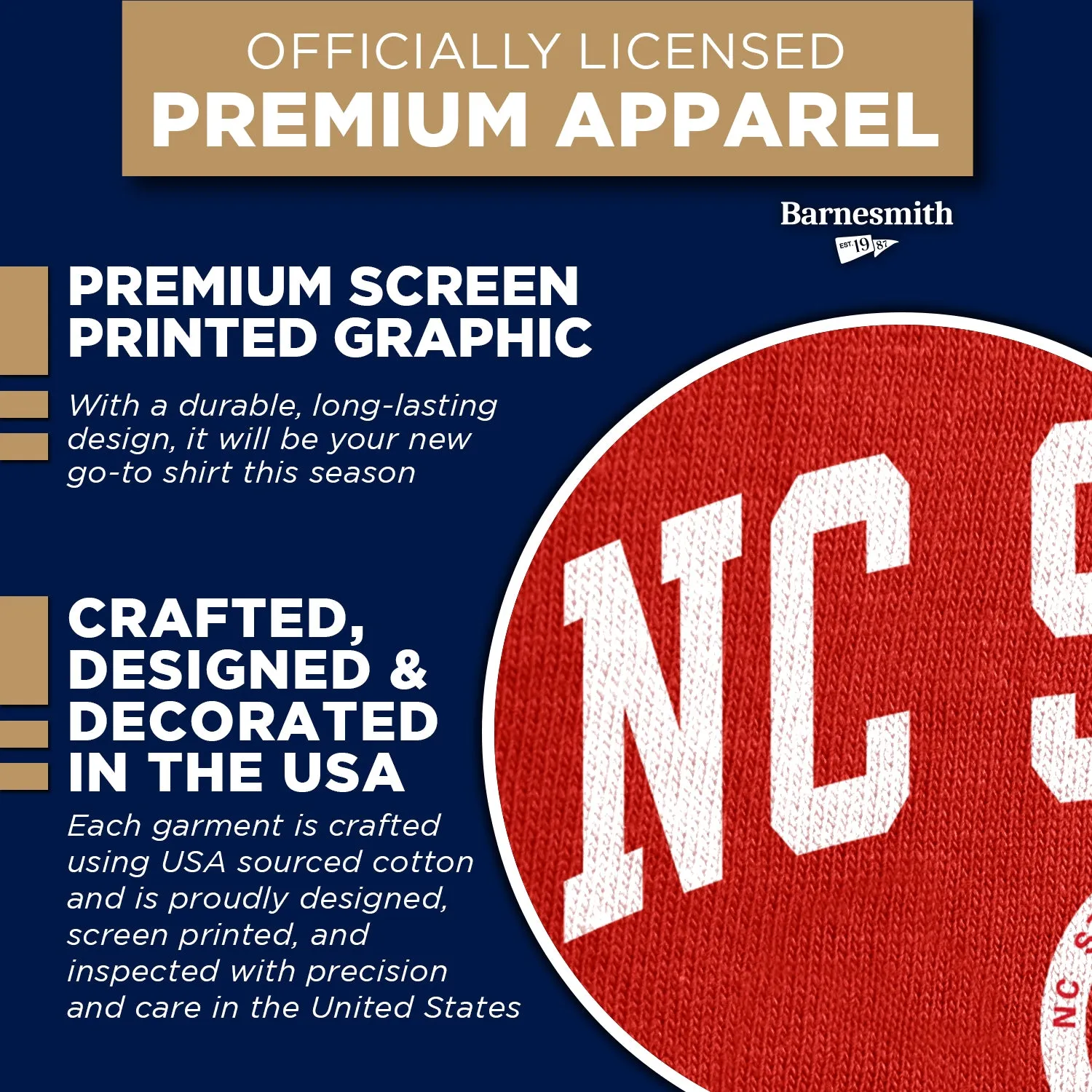 North Carolina State University Heritage T-Shirt (Red) sold by Barnesmith product image thumbnail 4