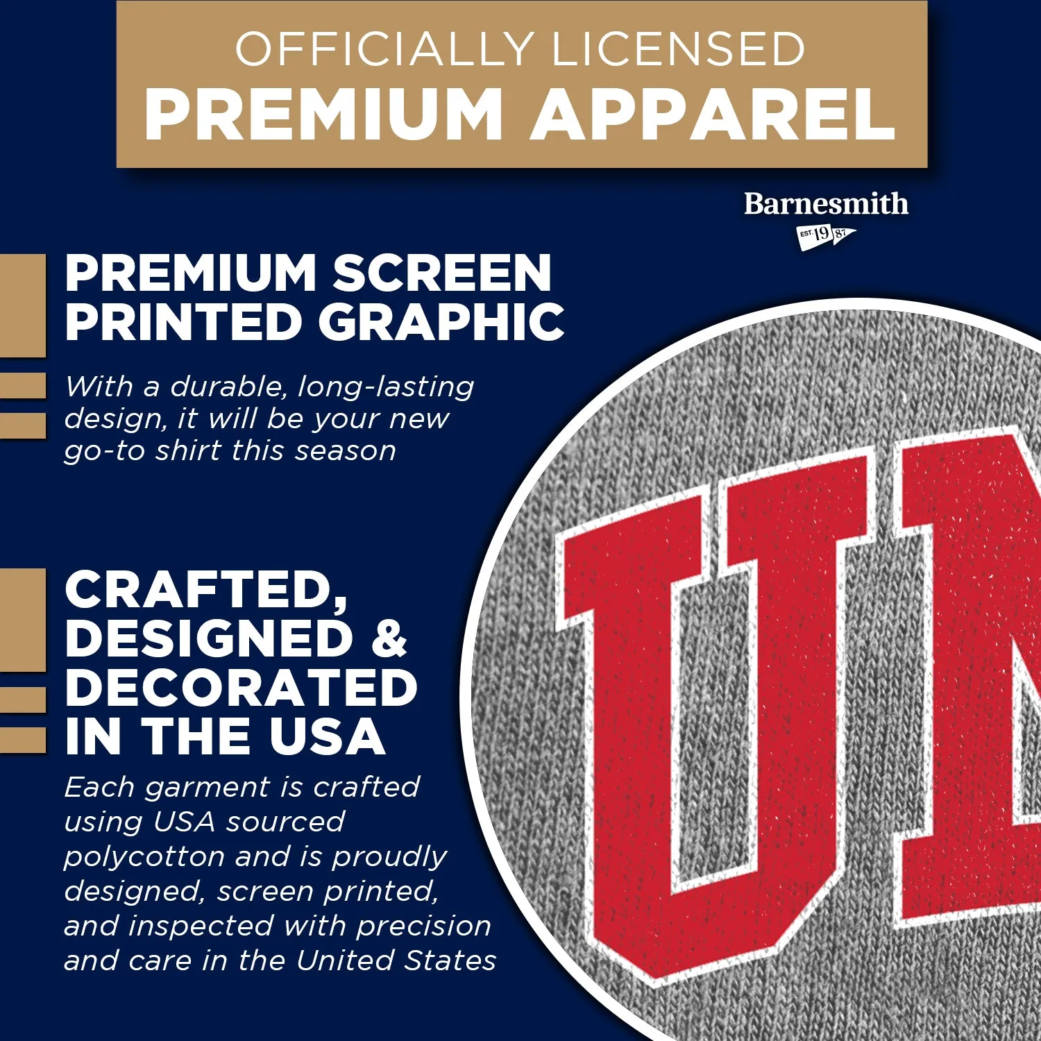 University of Nevada-Las Vegas Spirit T-Shirt (Charcoal Grey) sold by Barnesmith product image thumbnail 4