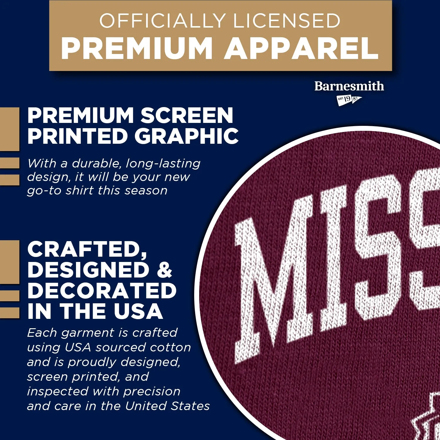 Mississippi State University Spirit T-Shirt (Maroon) sold by Barnesmith product image thumbnail 4