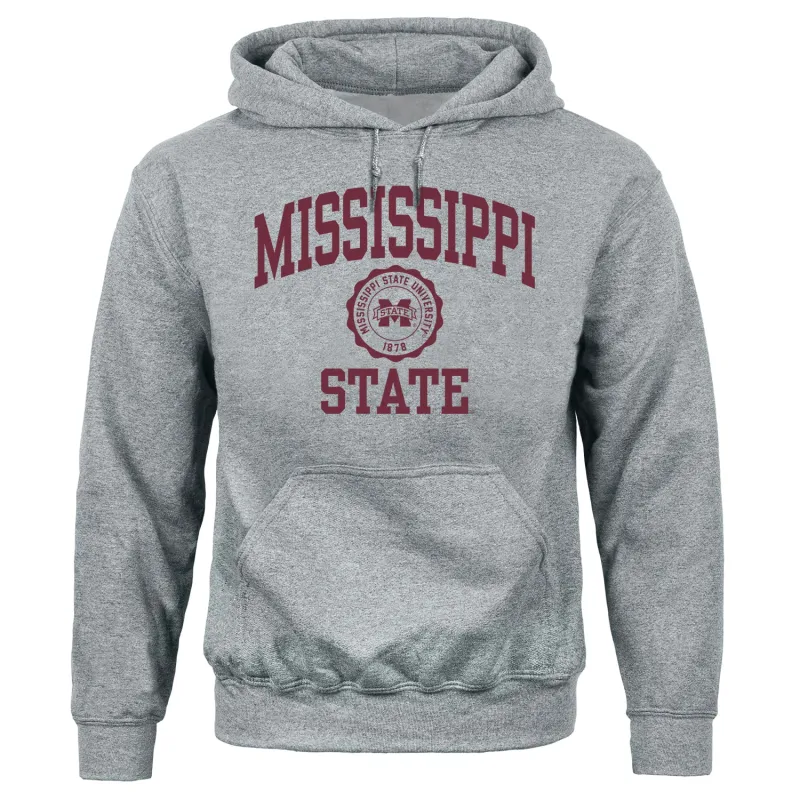 Mississippi State University Heritage Hooded Sweatshirt (Charcoal Grey) sold by Barnesmith