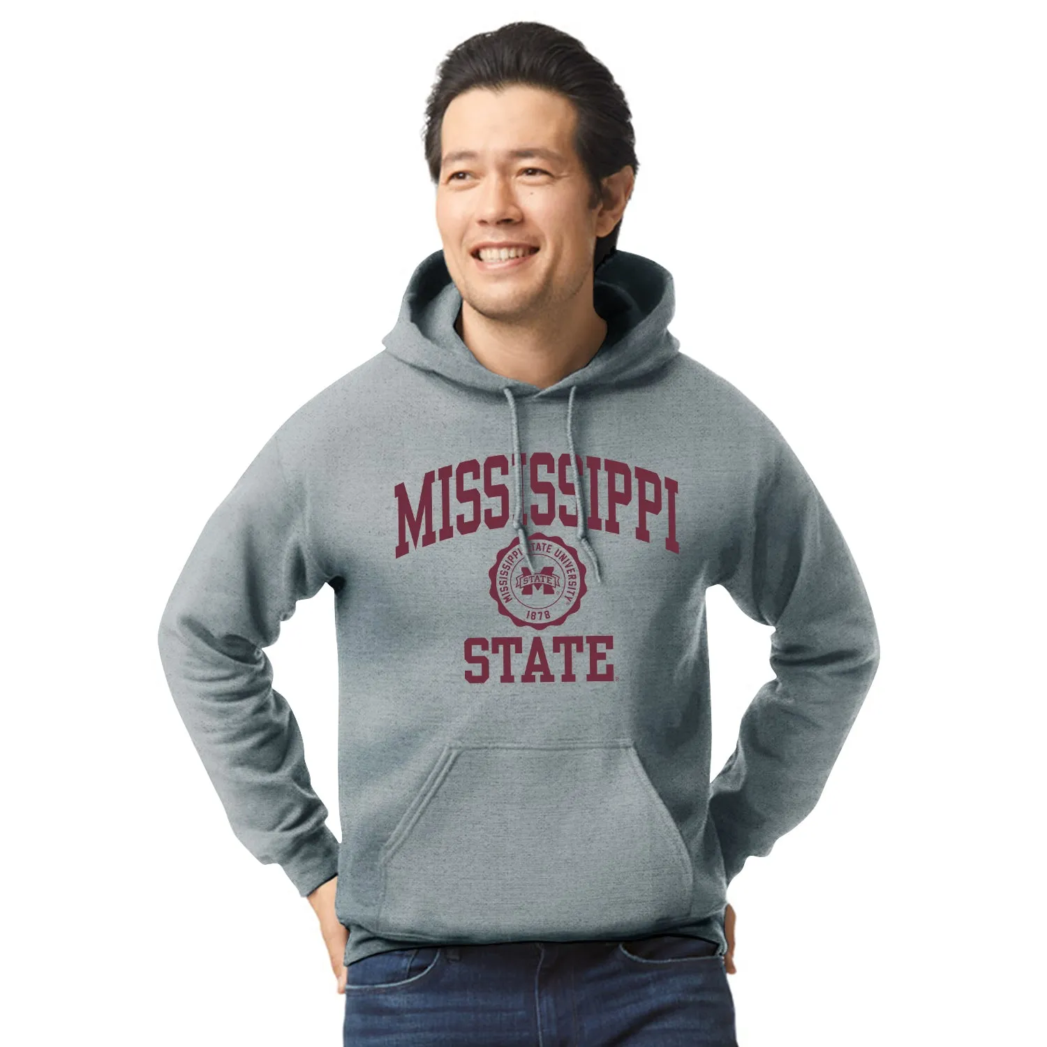 Mississippi State University Heritage Hooded Sweatshirt (Charcoal Grey) sold by Barnesmith product image thumbnail 2