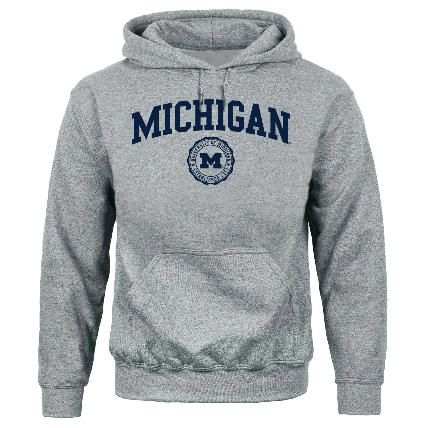 University of Michigan Heritage Hooded Sweatshirt (Charcoal Grey) sold by Barnesmith