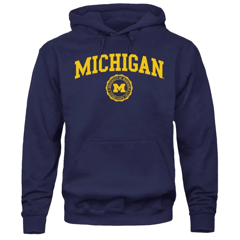 University of Michigan Heritage Hooded Sweatshirt (Navy) sold by Barnesmith