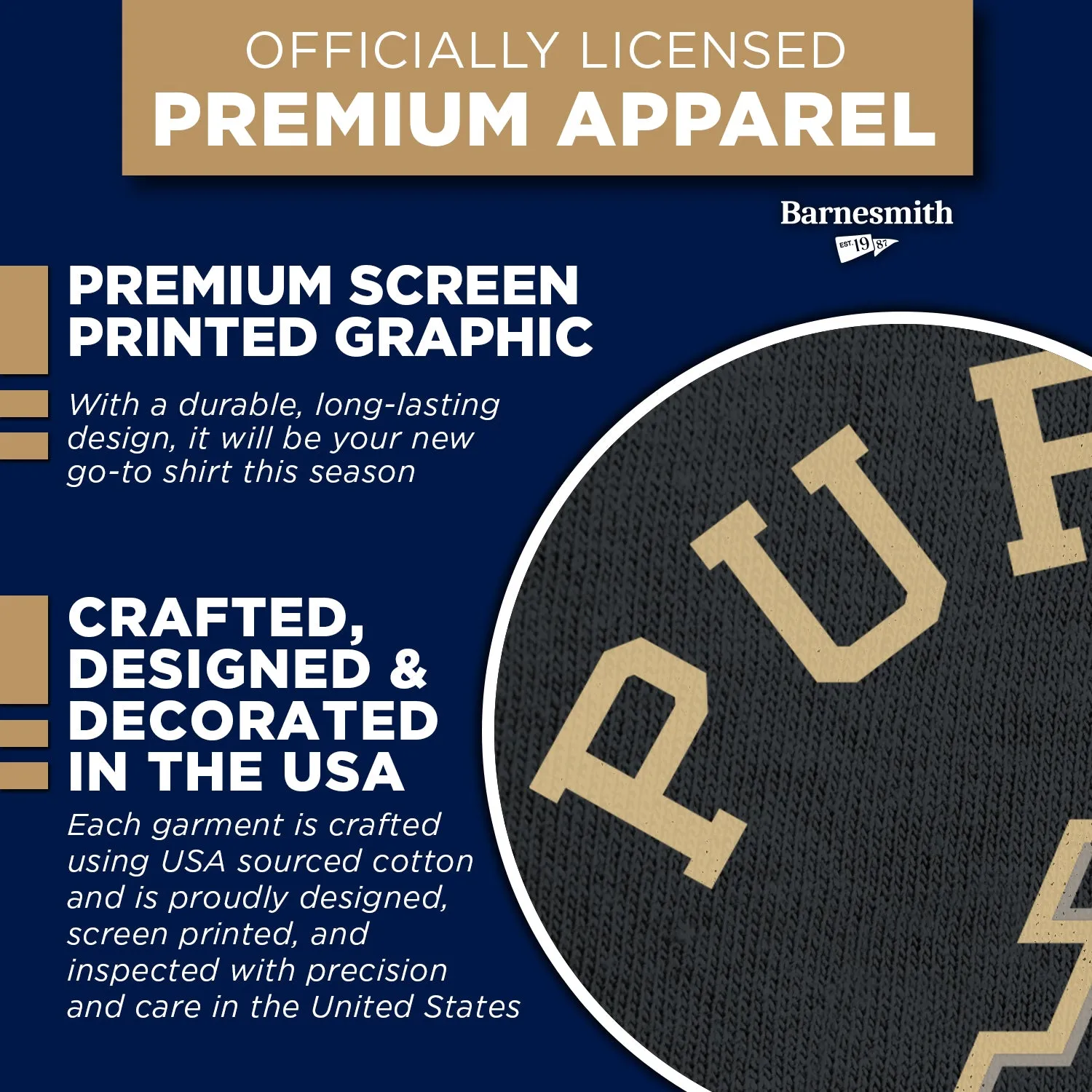 Purdue University Boilermakers Basketball T-Shirt (Black) sold by Barnesmith product image thumbnail 4