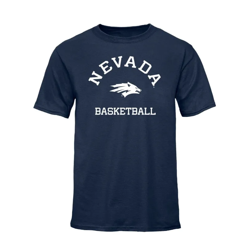 University of Nevada at Reno Basketball T-Shirt (Navy) made by Barnesmith