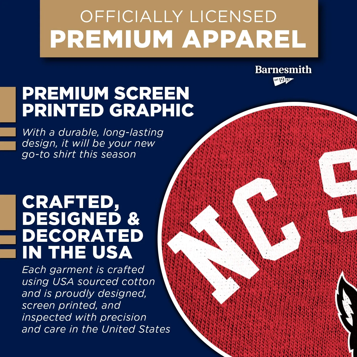 North Carolina State University Basketball T-Shirt (Red) sold by Barnesmith product image thumbnail 4