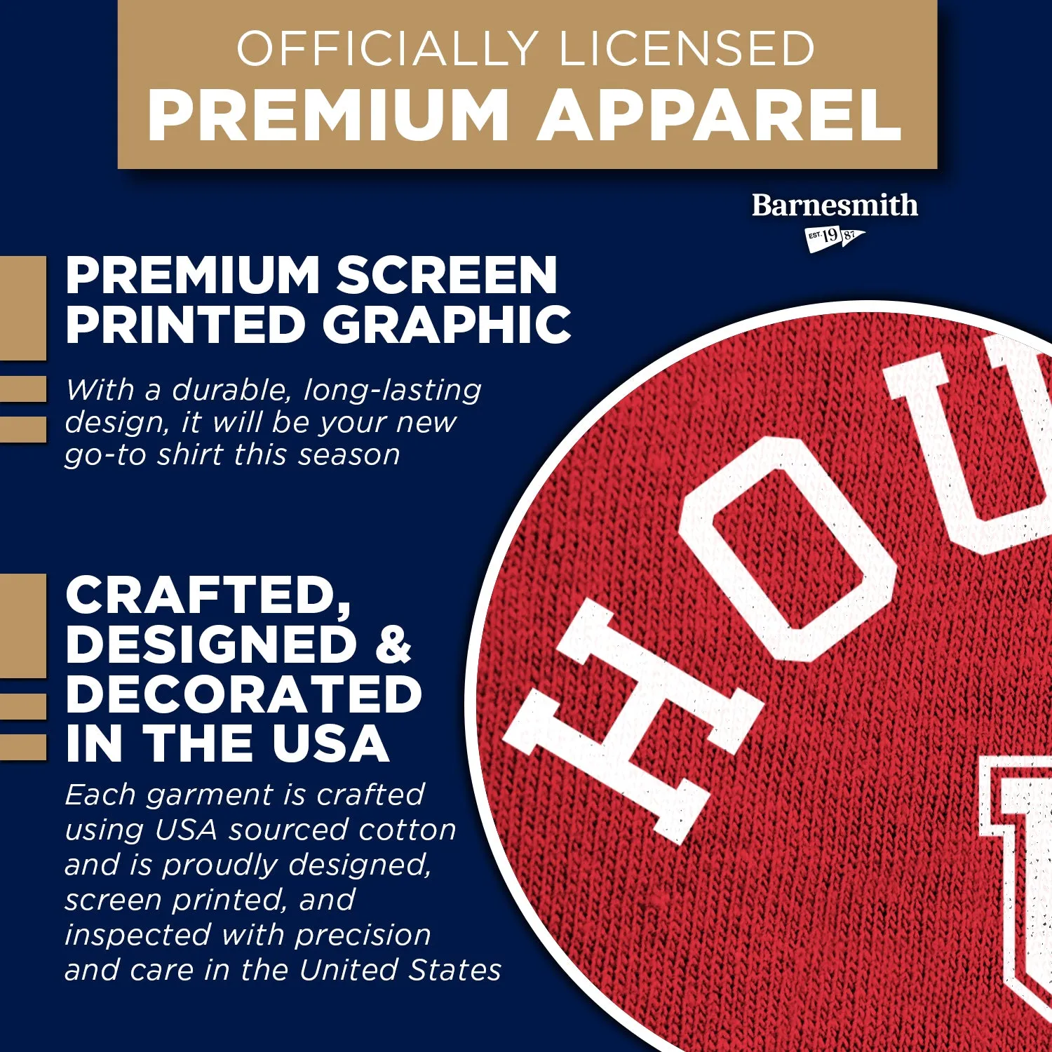 University of Houston Basketball T-Shirt (Red) sold by Barnesmith product image thumbnail 4