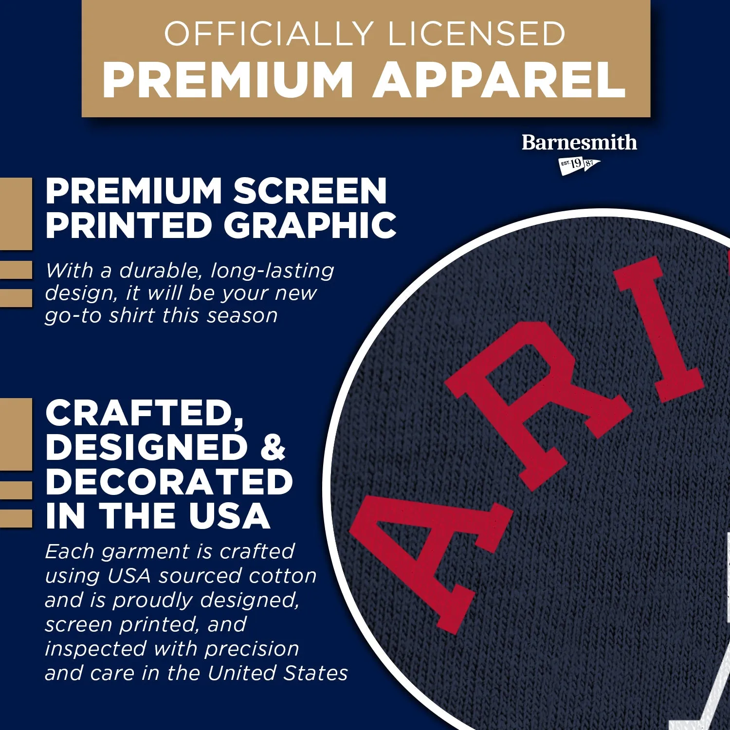 University of Arizona Basketball T-Shirt (Navy) sold by Barnesmith product image thumbnail 4