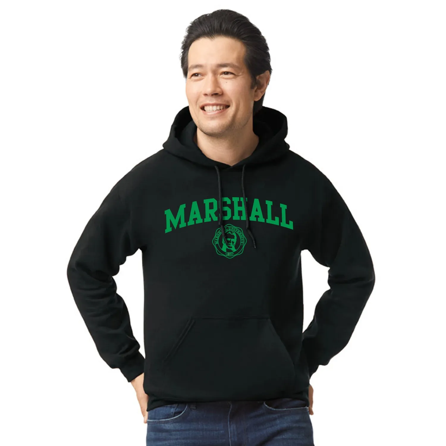 Marshall University Heritage Hooded Sweatshirt (Black) sold by Barnesmith product image thumbnail 2