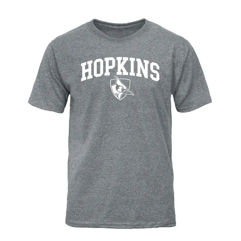 Johns Hopkins University Spirit T-Shirt (Charcoal Grey) sold by Barnesmith