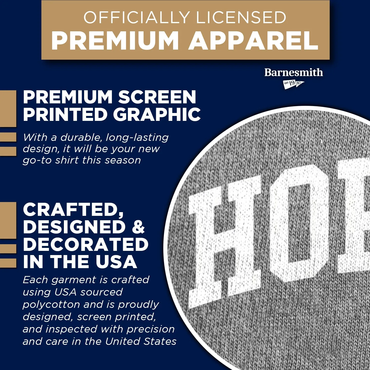 Johns Hopkins University Spirit T-Shirt (Charcoal Grey) sold by Barnesmith product image thumbnail 4