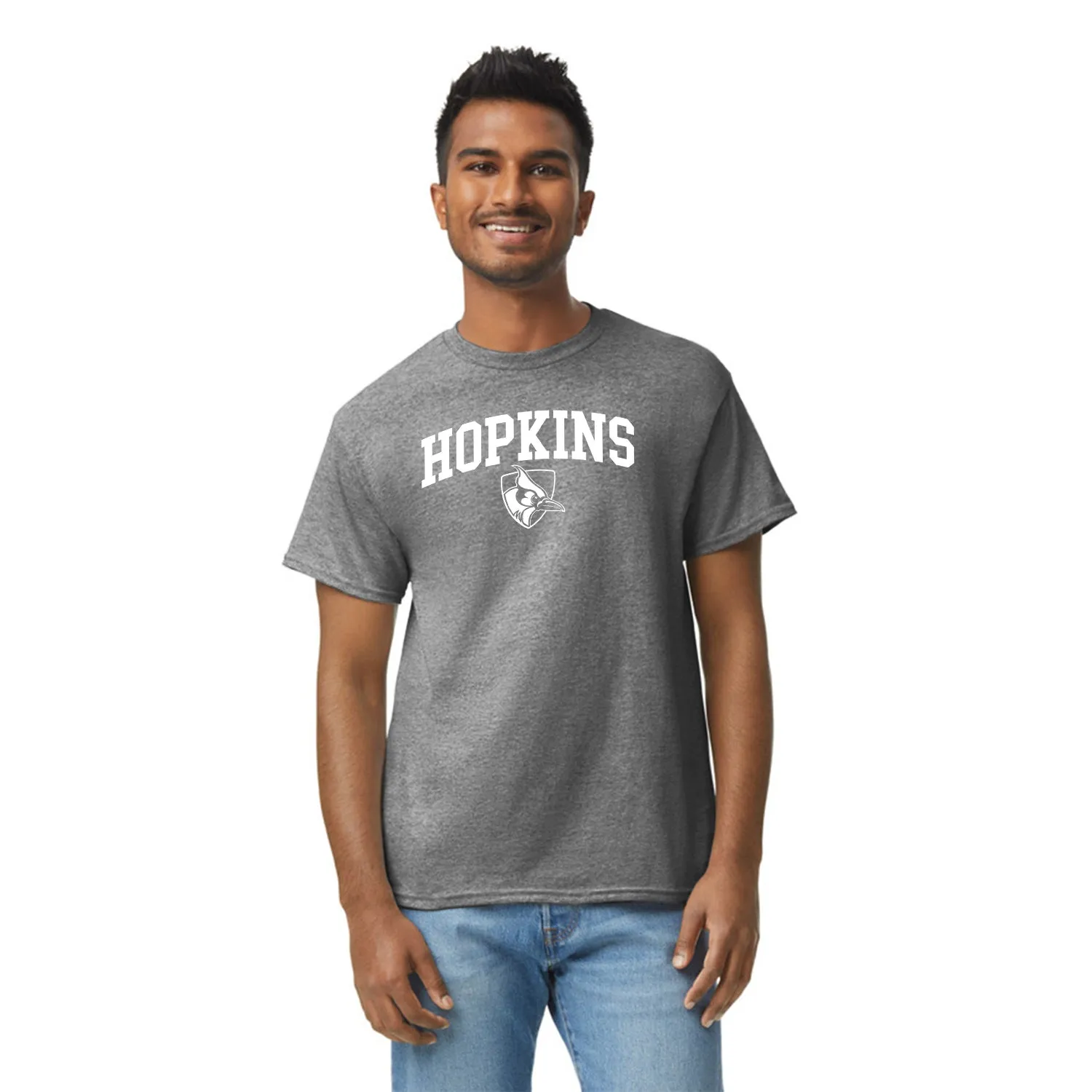 Johns Hopkins University Spirit T-Shirt (Charcoal Grey) sold by Barnesmith product image thumbnail 2